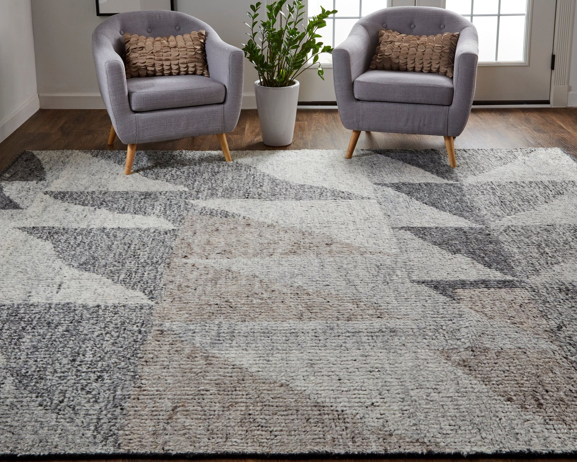 Feizy Alford 6910F Gray Modern/Bohemian & Eclectic Hand Knotted Rug - Rugs - Feizy - Atlanta Designer Rugs