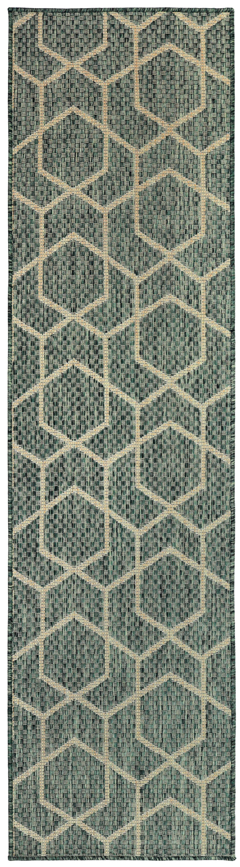 Nourison Home Horizon Indoor/Outdoor HOZ01 Green Contemporary Power-loomed Rug