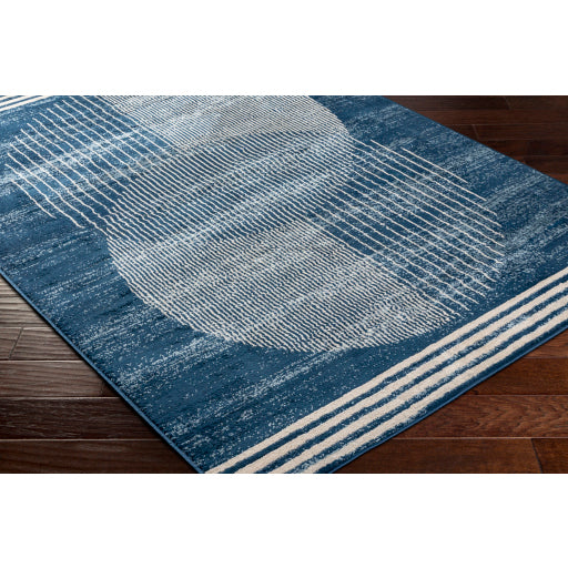 Surya Floransa FSA-2380 Dark Blue Modern Machinemade Rug