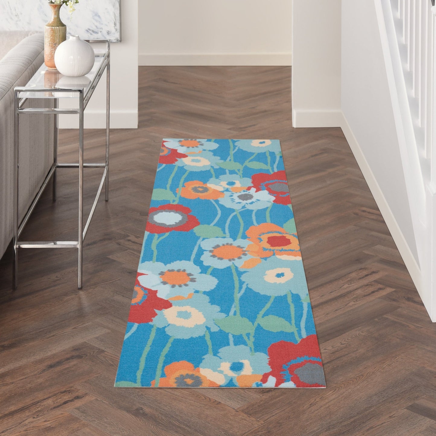 Waverly Sun N Shade SND27 Bluebell Contemporary Machinemade Rug - Rugs - Waverly - Atlanta Designer Rugs