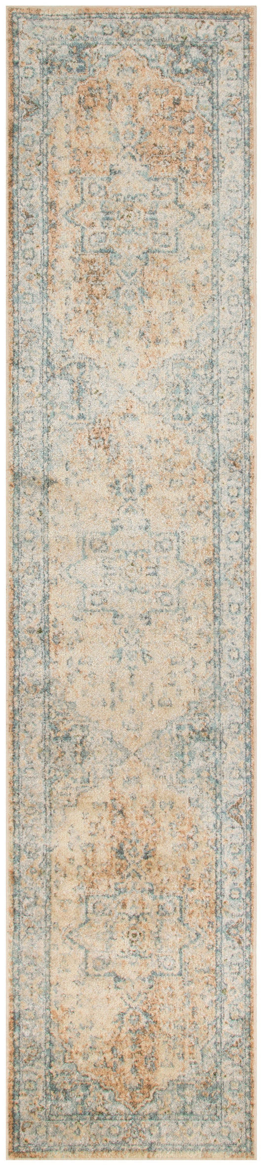 Nourison Home Astra Machine Washable  Beige Blue  Traditional