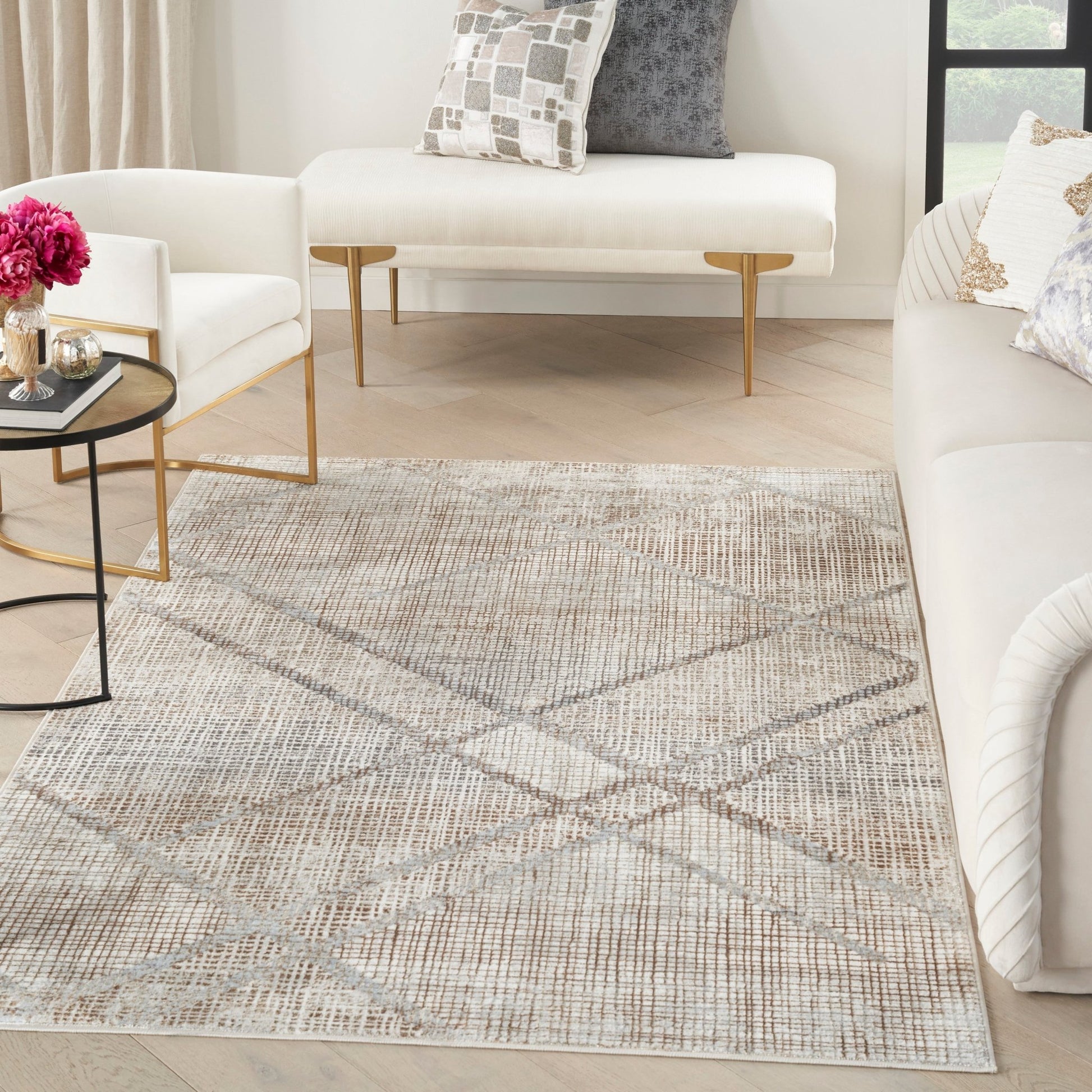 Inspire Me! Home Décor Iliana ILI03 Grey Contemporary Machinemade Rug - Rugs - Inspire Me! Home Décor - Atlanta Designer Rugs