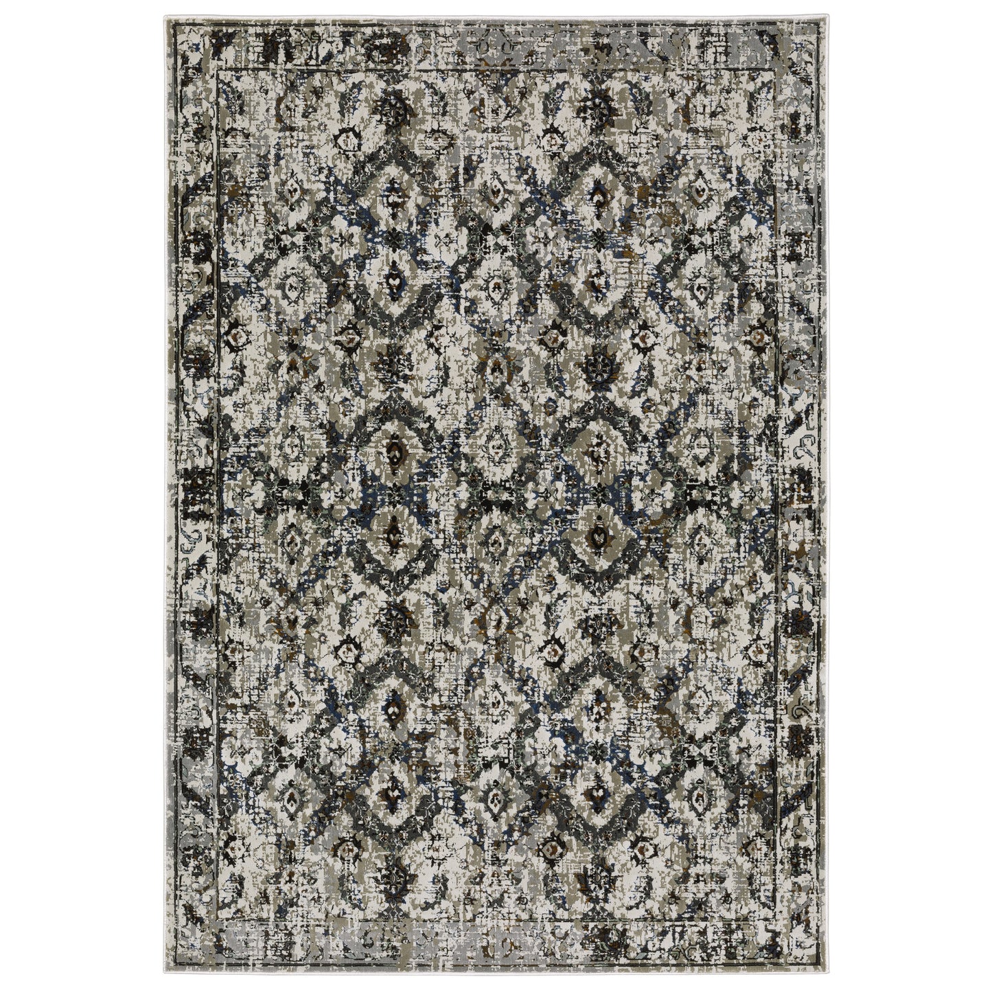 Oriental Weavers Gemini 1003E Charcoal Traditional Power-Loomed Rug