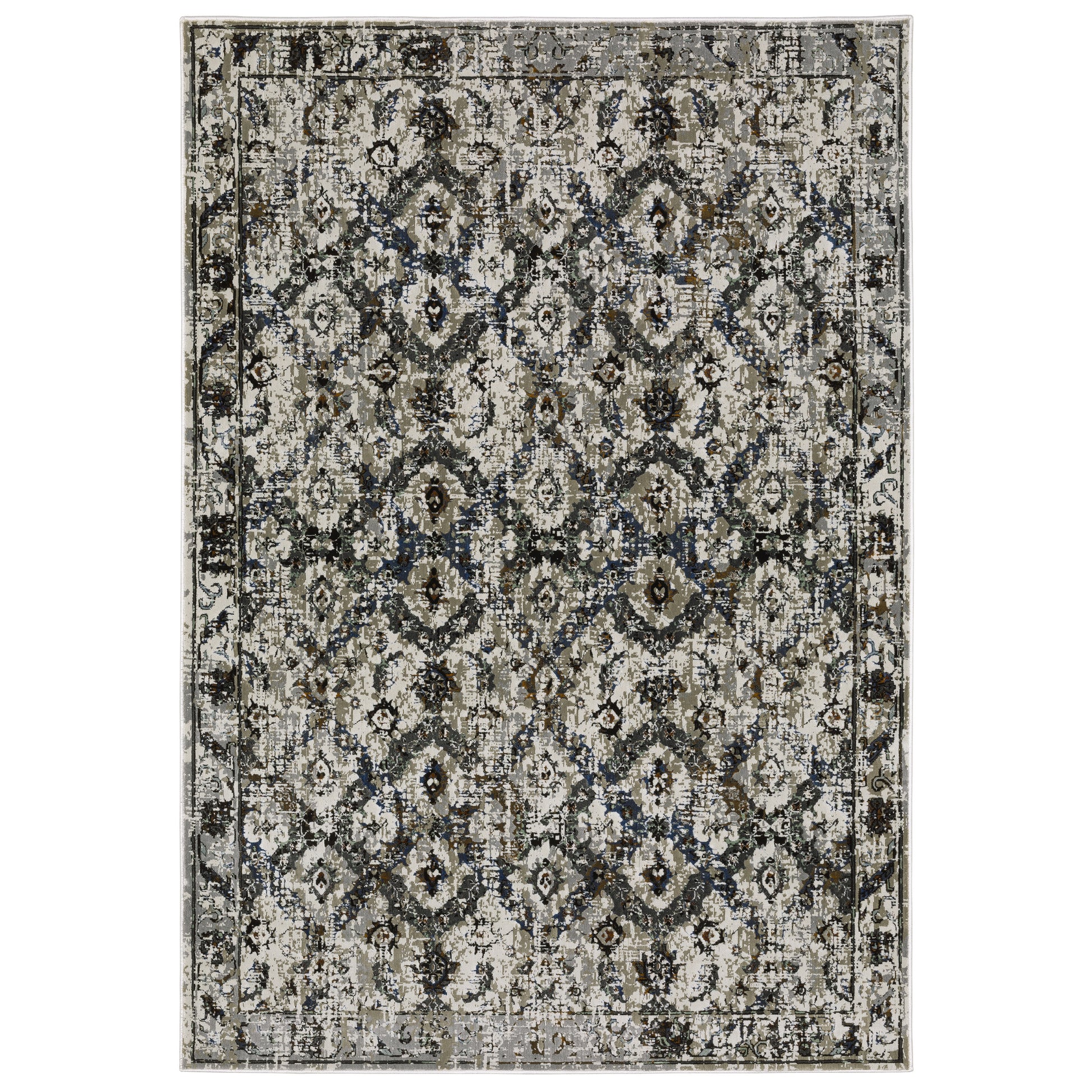 Oriental Weavers Gemini 1003E Charcoal Traditional Power-Loomed Rug