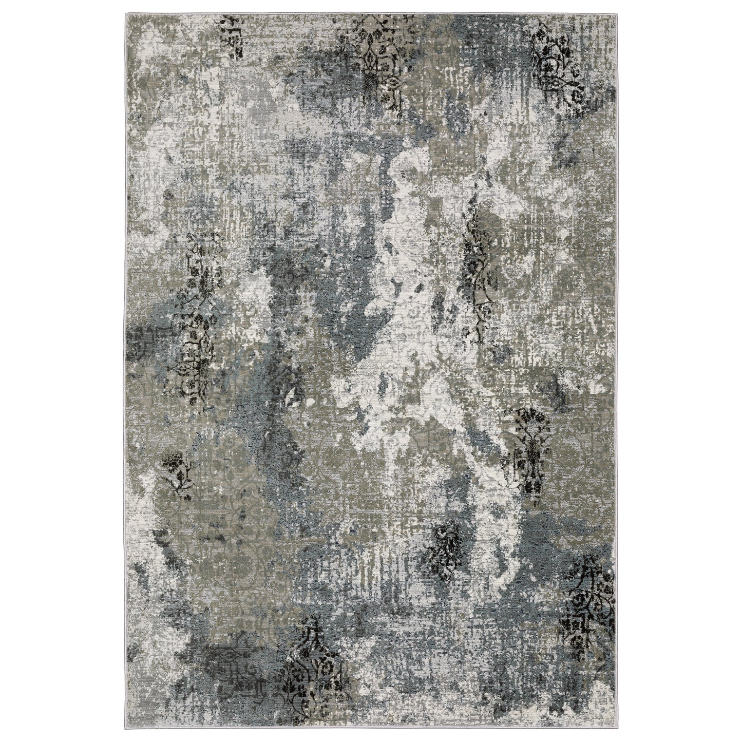 Oriental Weavers Gemini 001X2 Beige Blue Casual Power-Loomed Rug