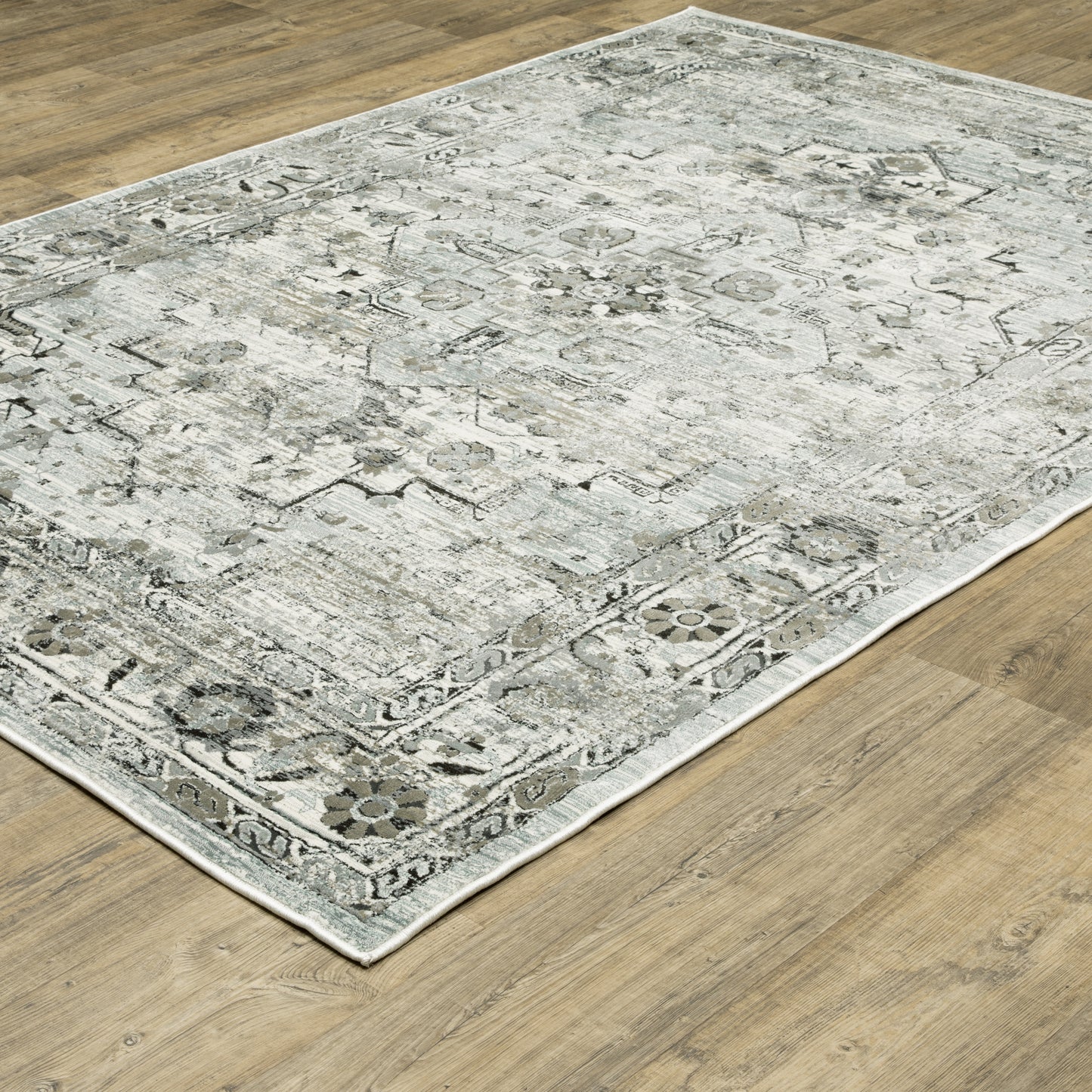 Oriental Weavers Gemini 020Z2 Grey Traditional Power-Loomed Rug