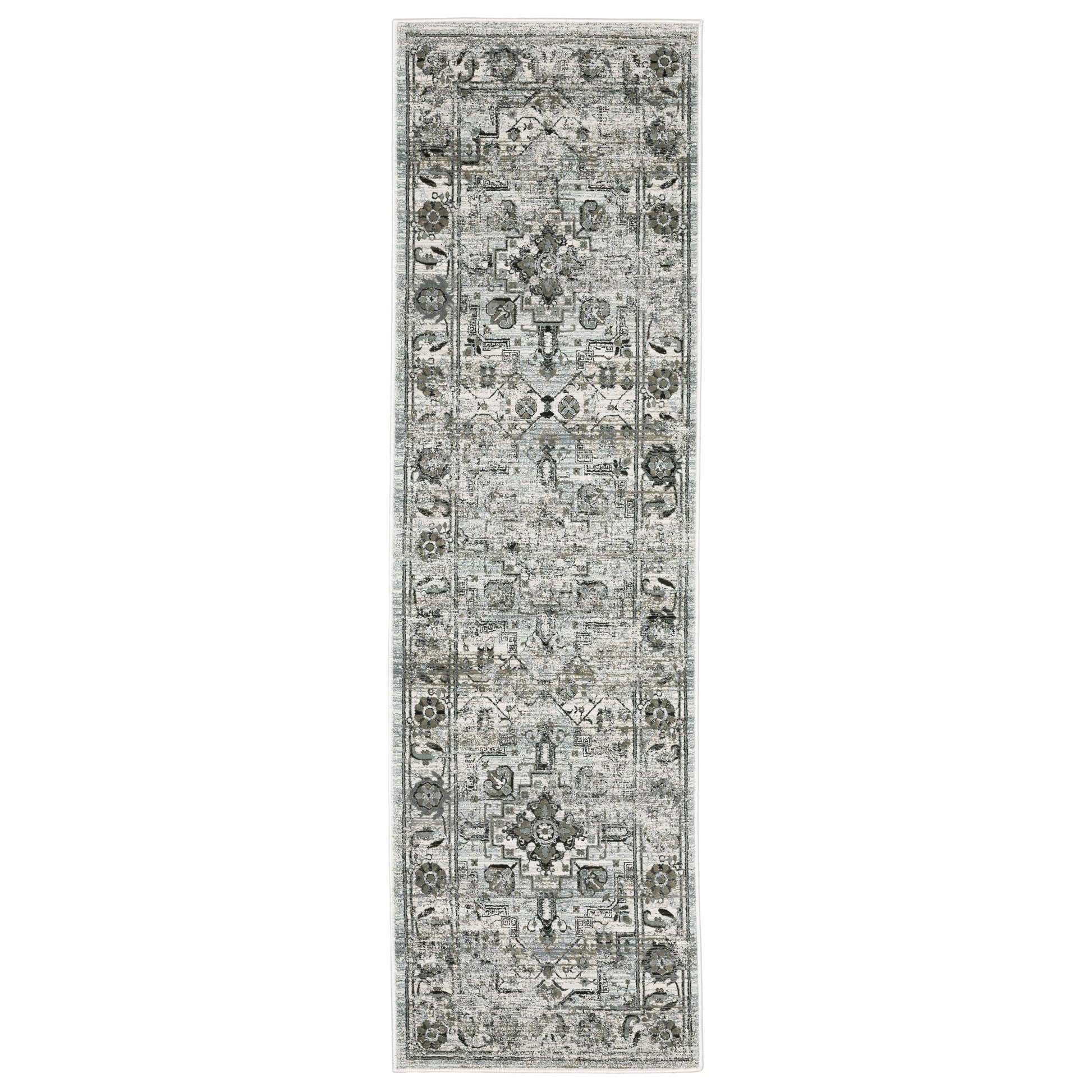 Oriental Weavers Gemini 020Z2 Grey Traditional Power-Loomed Rug