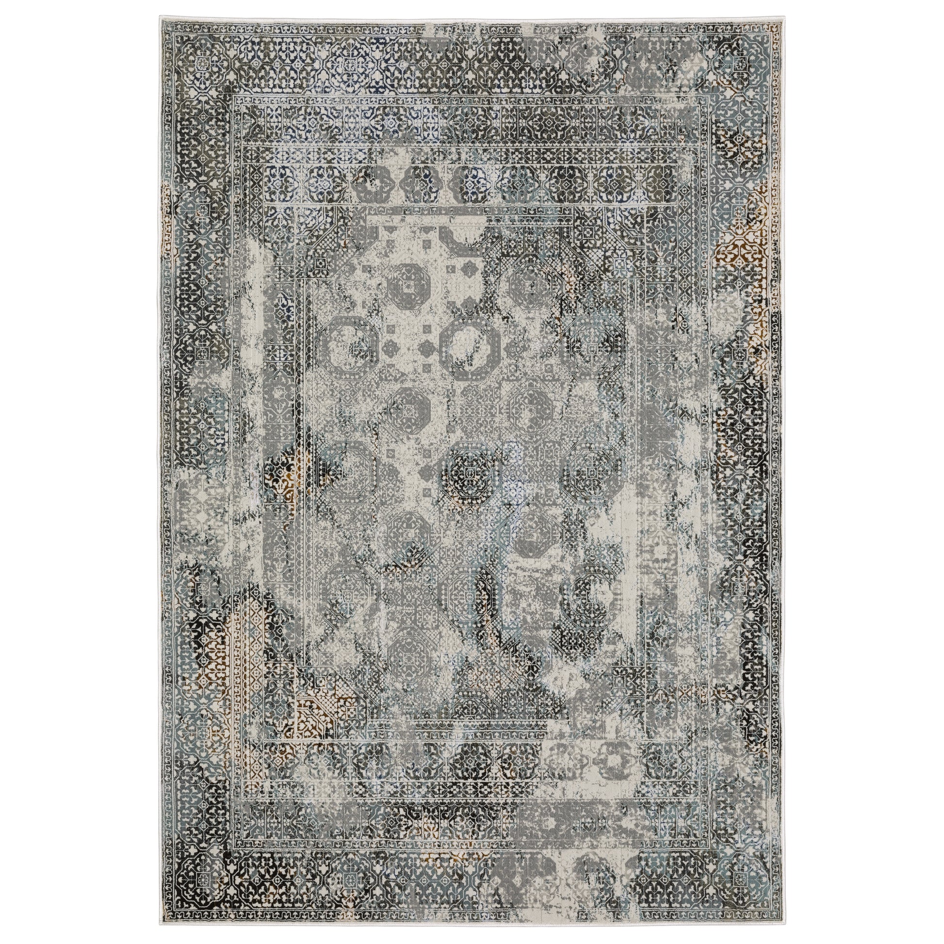 Oriental Weavers Gemini 4153F Grey Casual Power-Loomed Rug