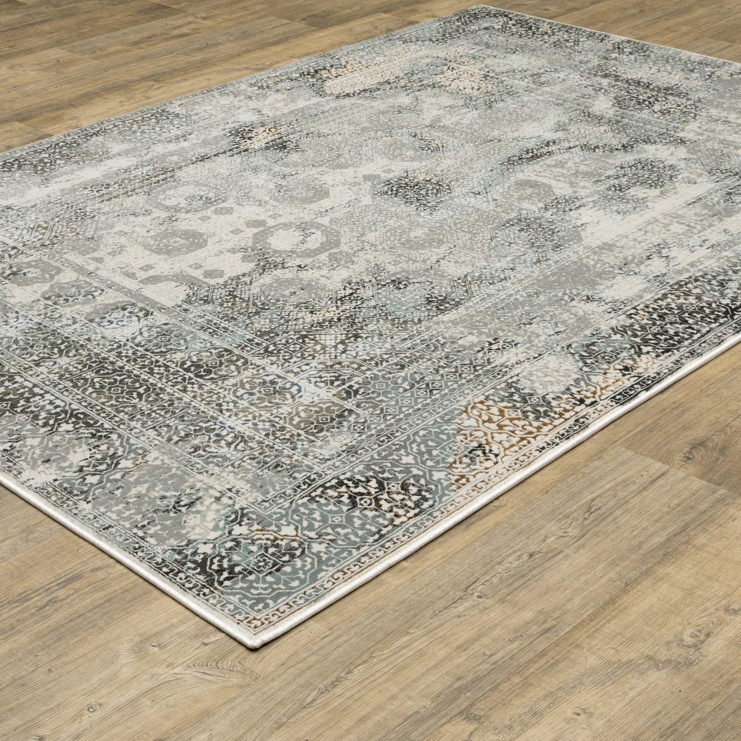 Oriental Weavers Gemini 4153F Grey Casual Power-Loomed Rug