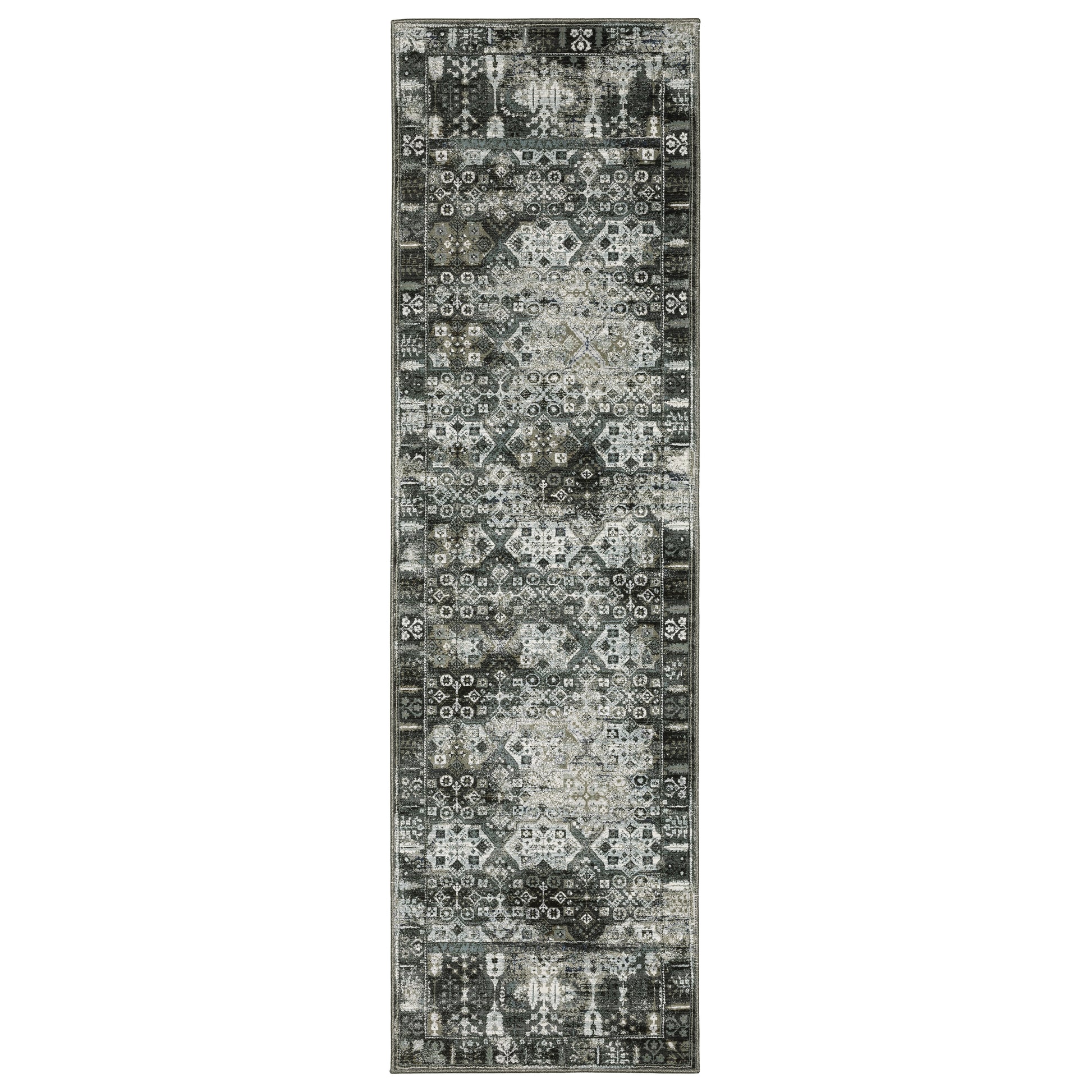 Oriental Weavers Gemini 070N2 Charcoal Traditional Power-Loomed Rug