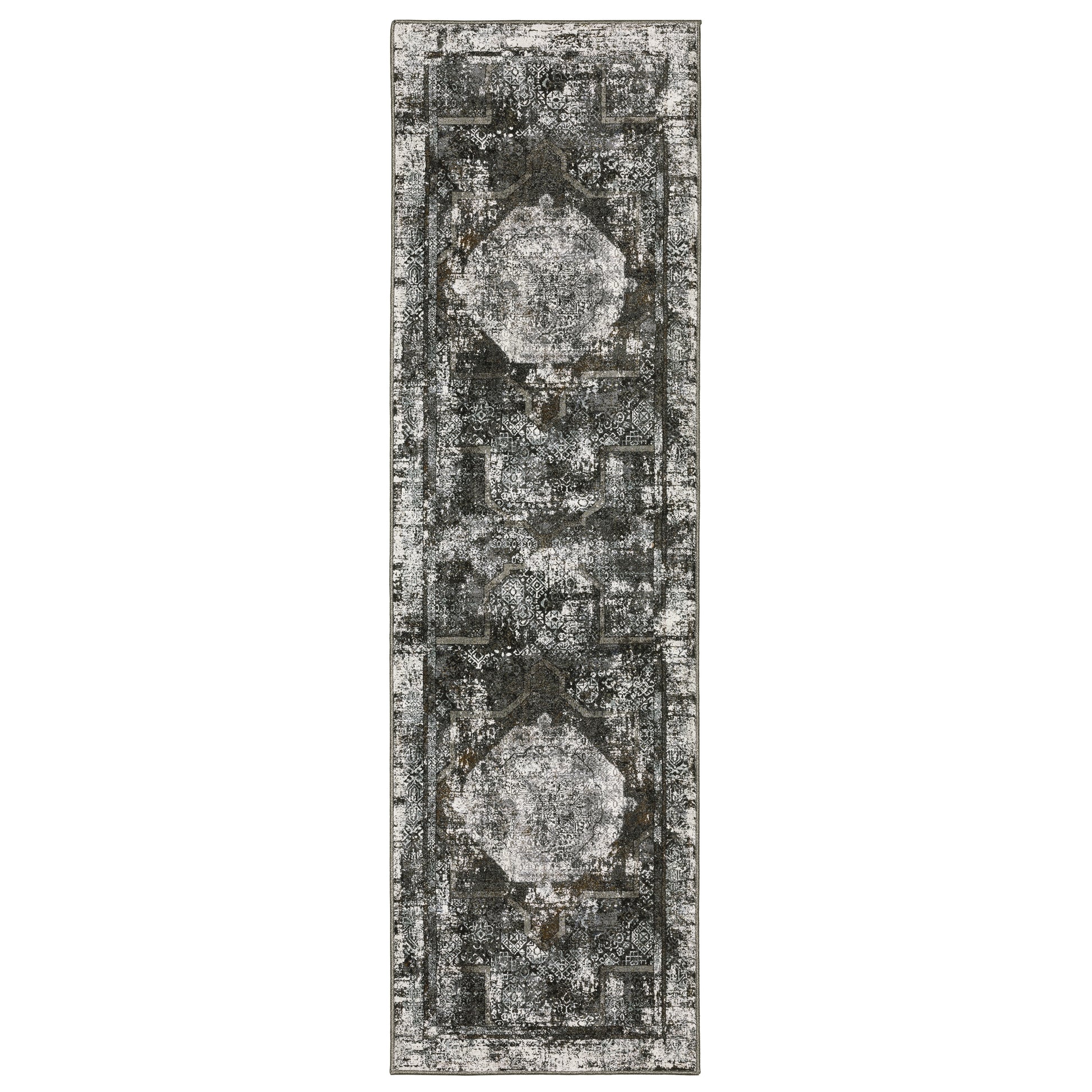 Oriental Weavers Gemini 090O2 Charcoal Traditional Power-Loomed Rug