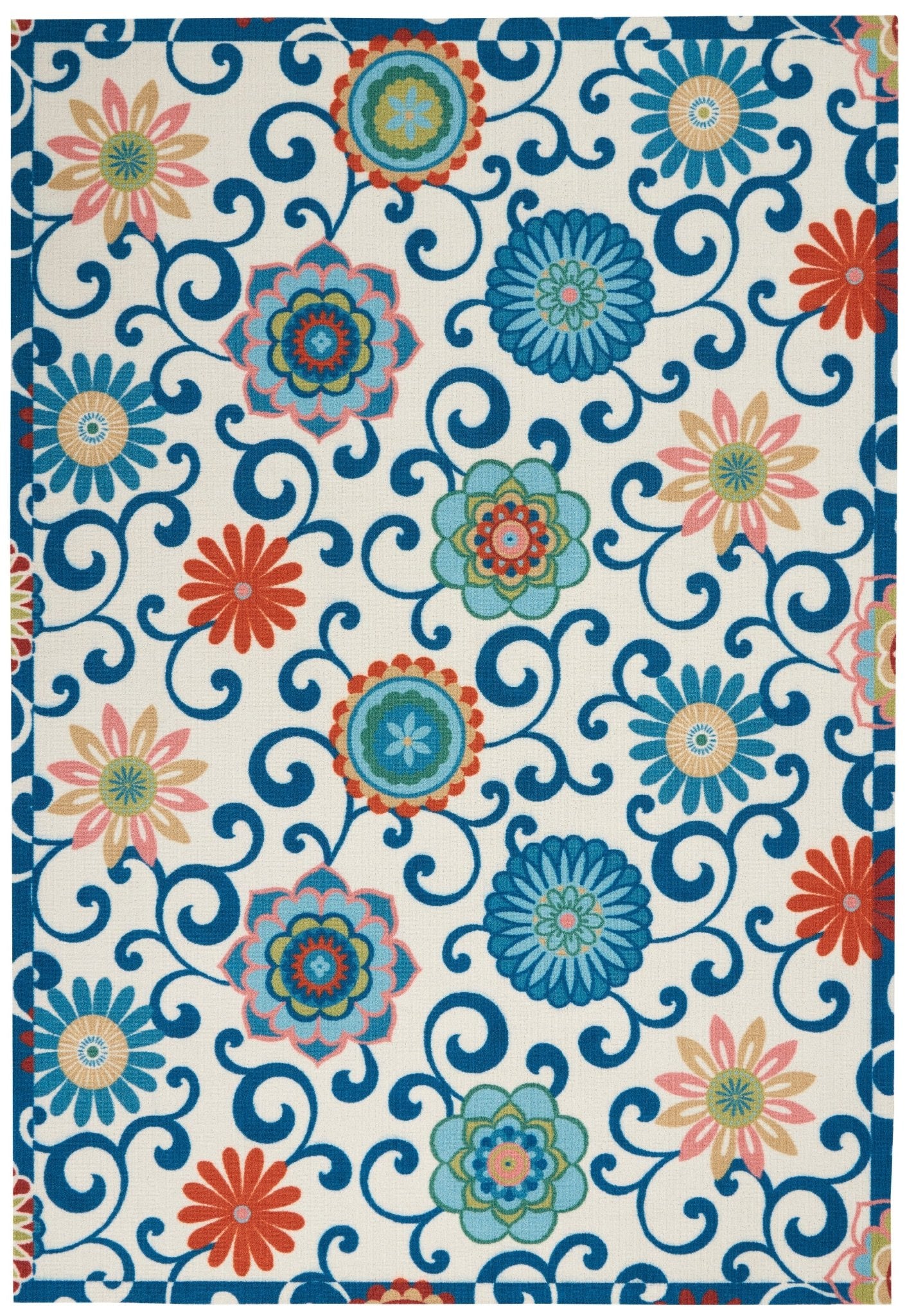 Waverly Sun N Shade SND84 Ivory Multi Contemporary Machinemade Rug - Rugs - Waverly - Atlanta Designer Rugs