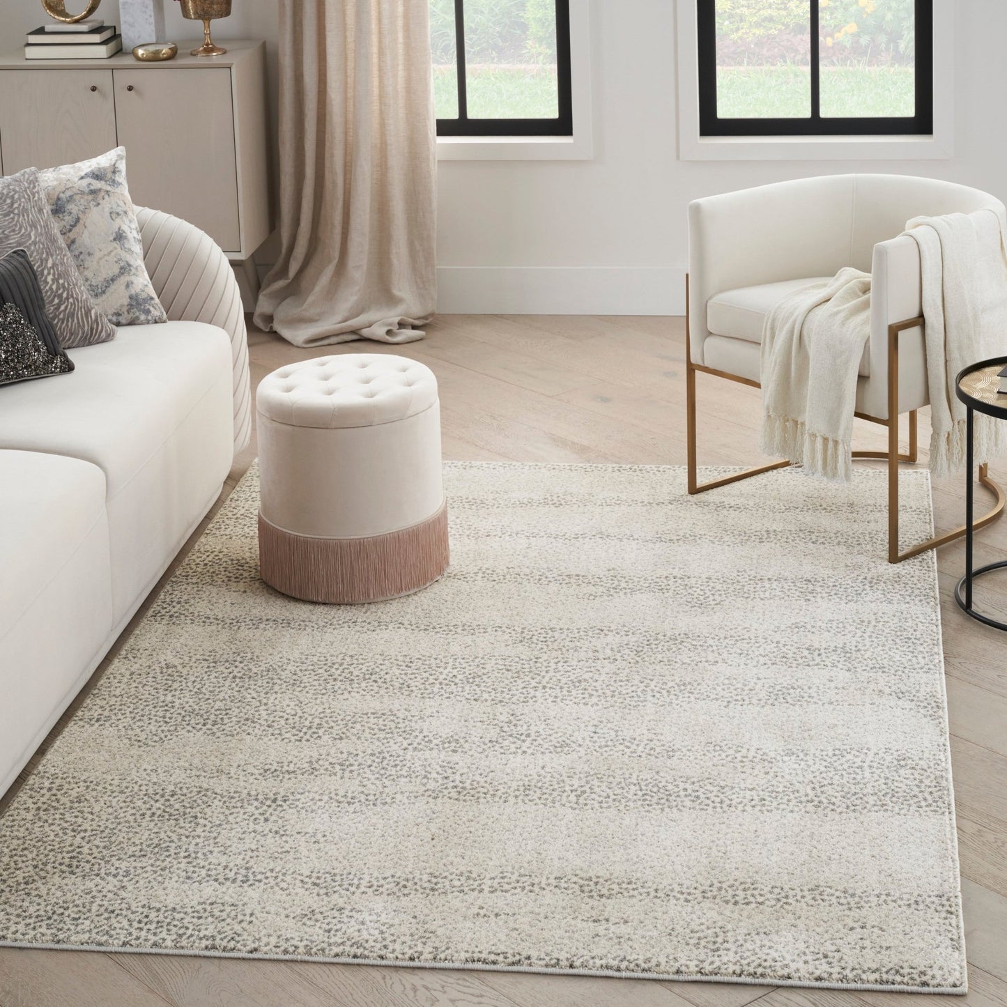 Inspire Me! Home Décor Elegance FAR03 Beige Grey Contemporary Machinemade Rug - Rugs - Inspire Me! Home Décor - Atlanta Designer Rugs