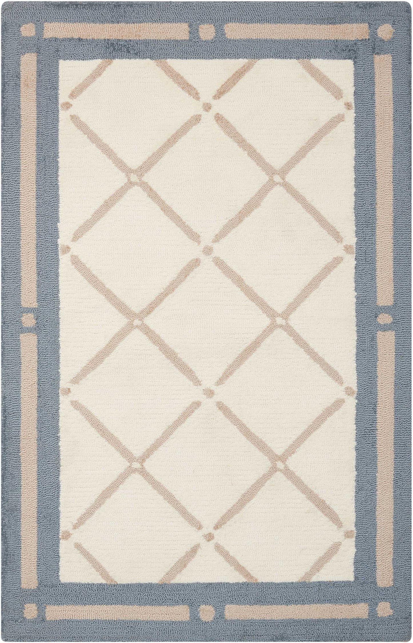 Nourison Home Decor DER11 Light Blue  Transitional Tufted Rug