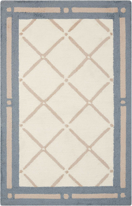 Nourison Home Decor DER11 Light Blue  Transitional Tufted Rug