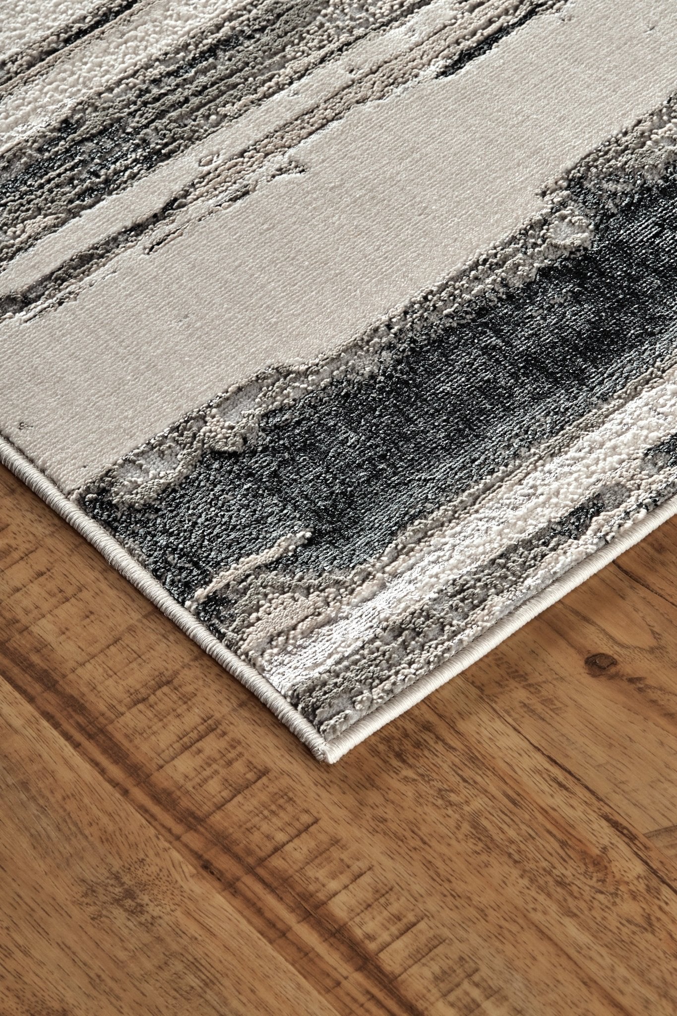 Feizy Micah 3049F Silver Distressed Machine Woven Rug - Rugs - Feizy - Atlanta Designer Rugs