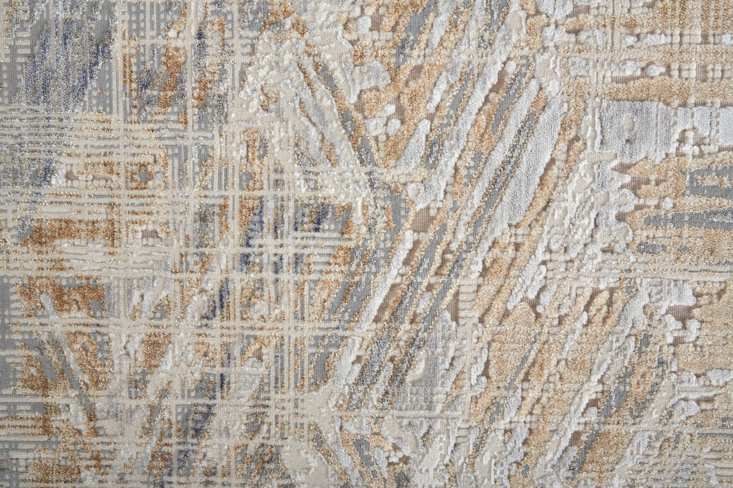 Feizy Laina 39G6F Gray Beige Abstract Machine Woven Rug - Rugs - Feizy - Atlanta Designer Rugs