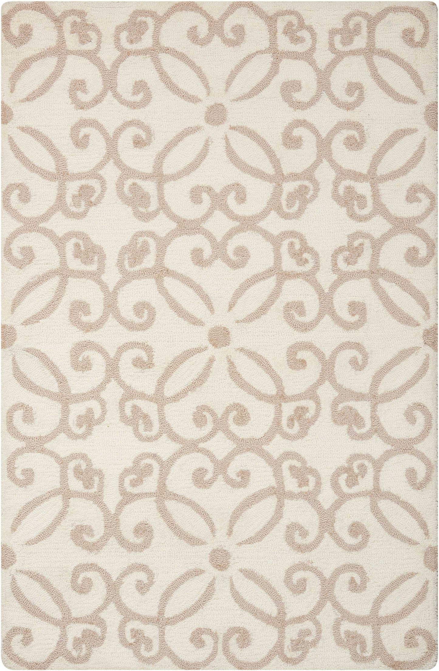 Nourison Home Decor DER13 Cream  Transitional Tufted Rug