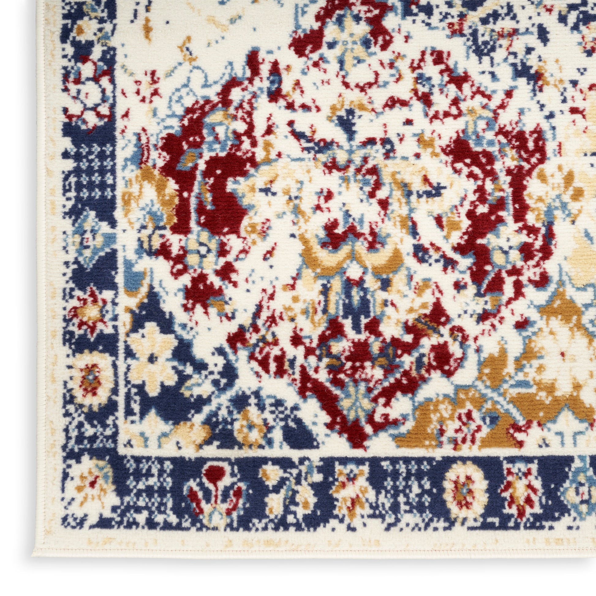 Nourison Home Grafix  Blue Multicolor  Traditional