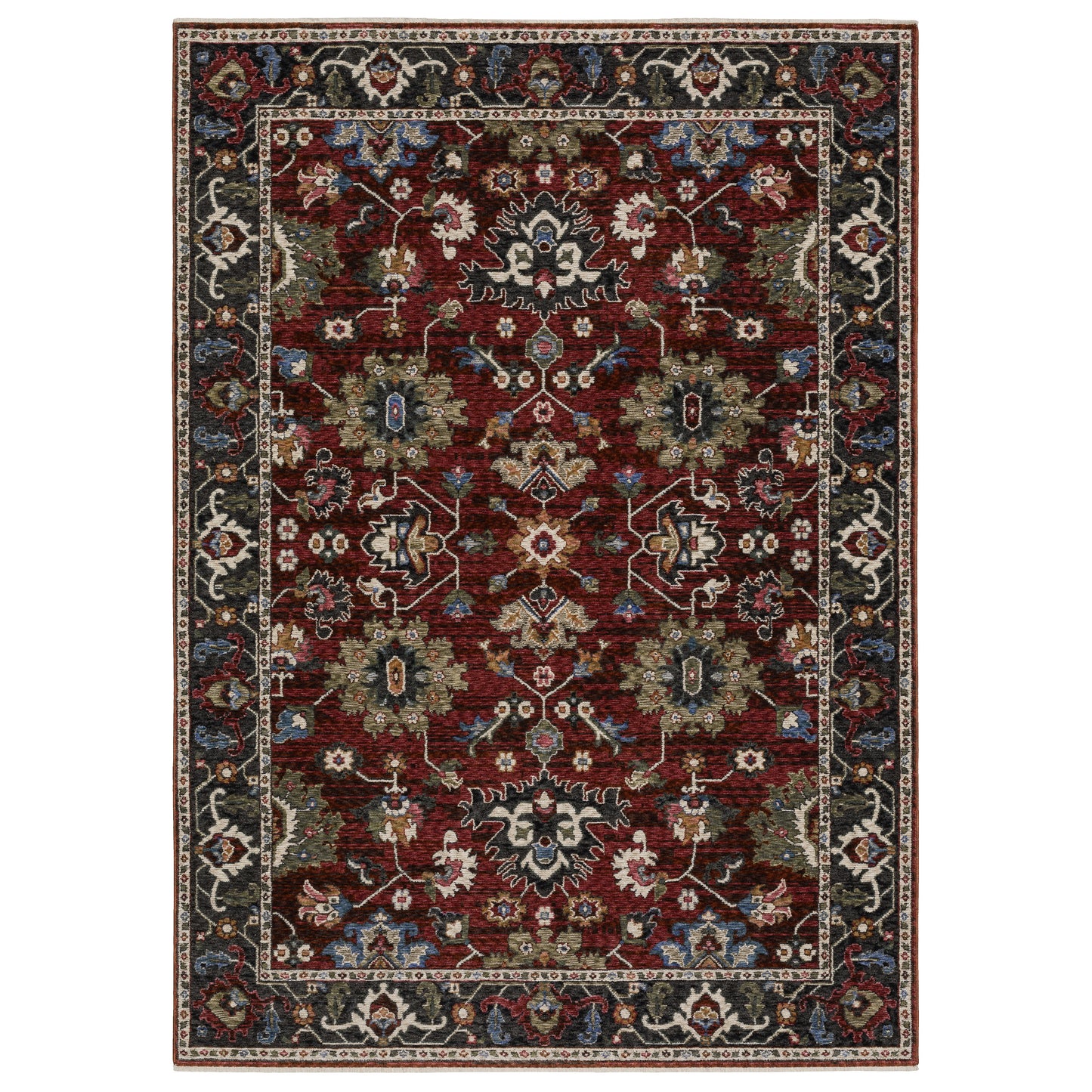 Oriental Weavers Hastings HA03V Red Multi Casual Power-Loomed Rug