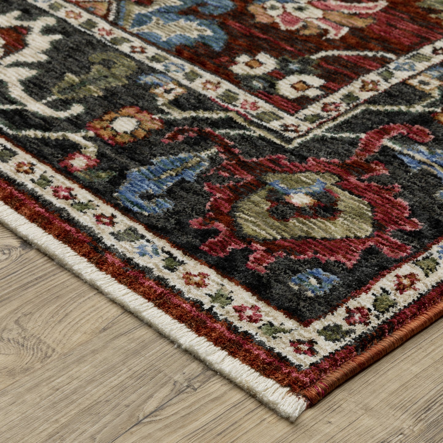 Oriental Weavers Hastings HA03V Red Multi Casual Power-Loomed Rug