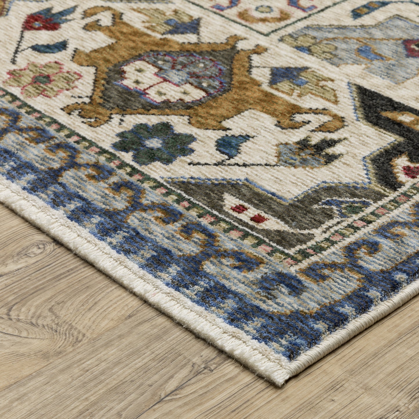 Oriental Weavers Hastings HA04E Blue Multi Casual Power-Loomed Rug