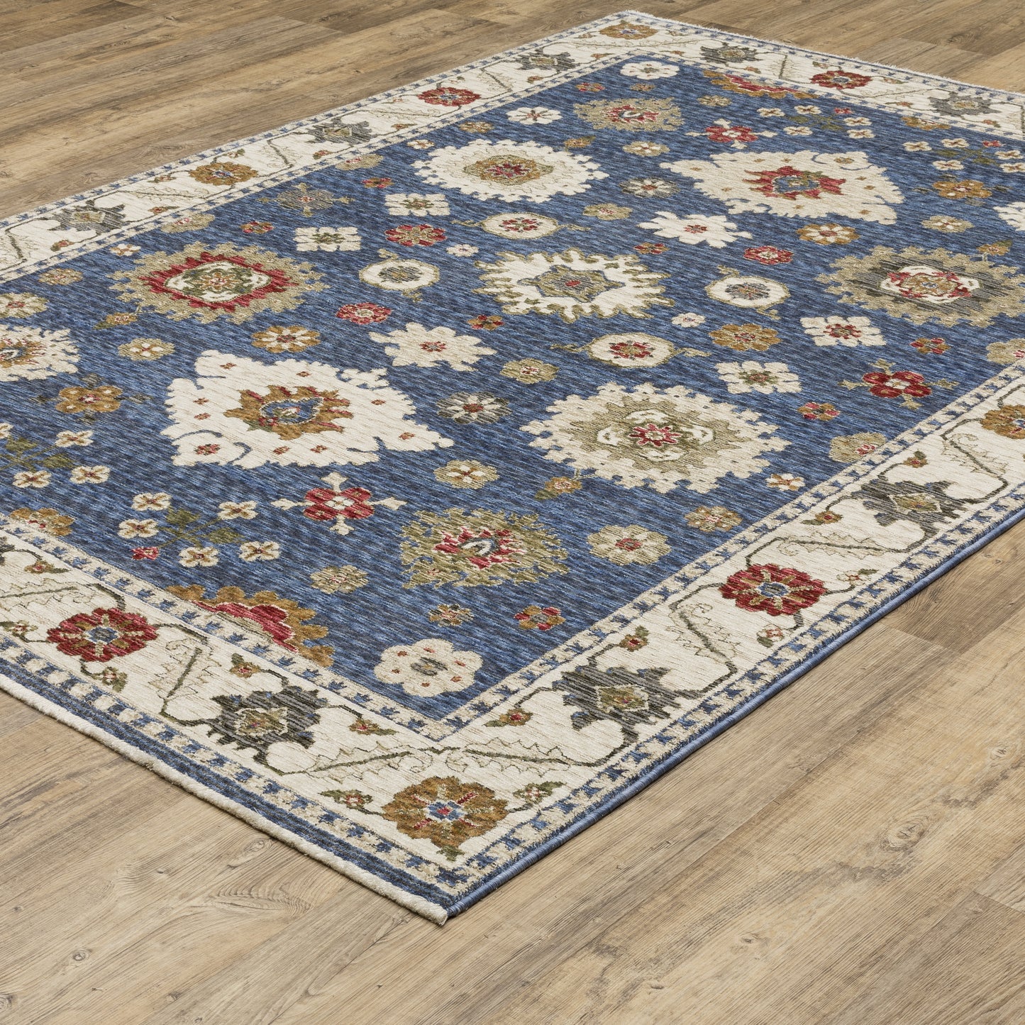 Oriental Weavers Hastings HA06Z Blue Ivory Casual Power-Loomed Rug