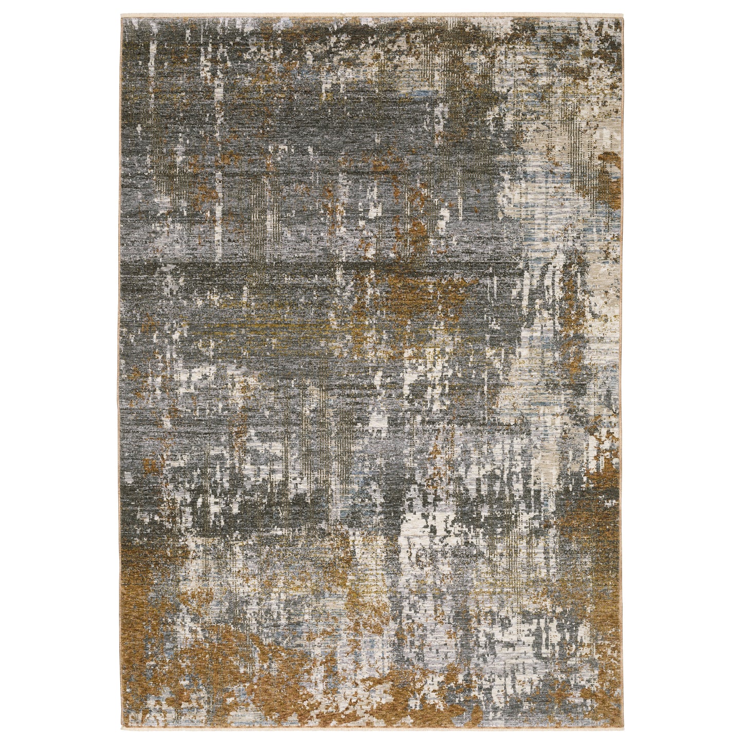 Oriental Weavers Hayden HAY06 Grey Rust Contemporary Machine-Woven Rug