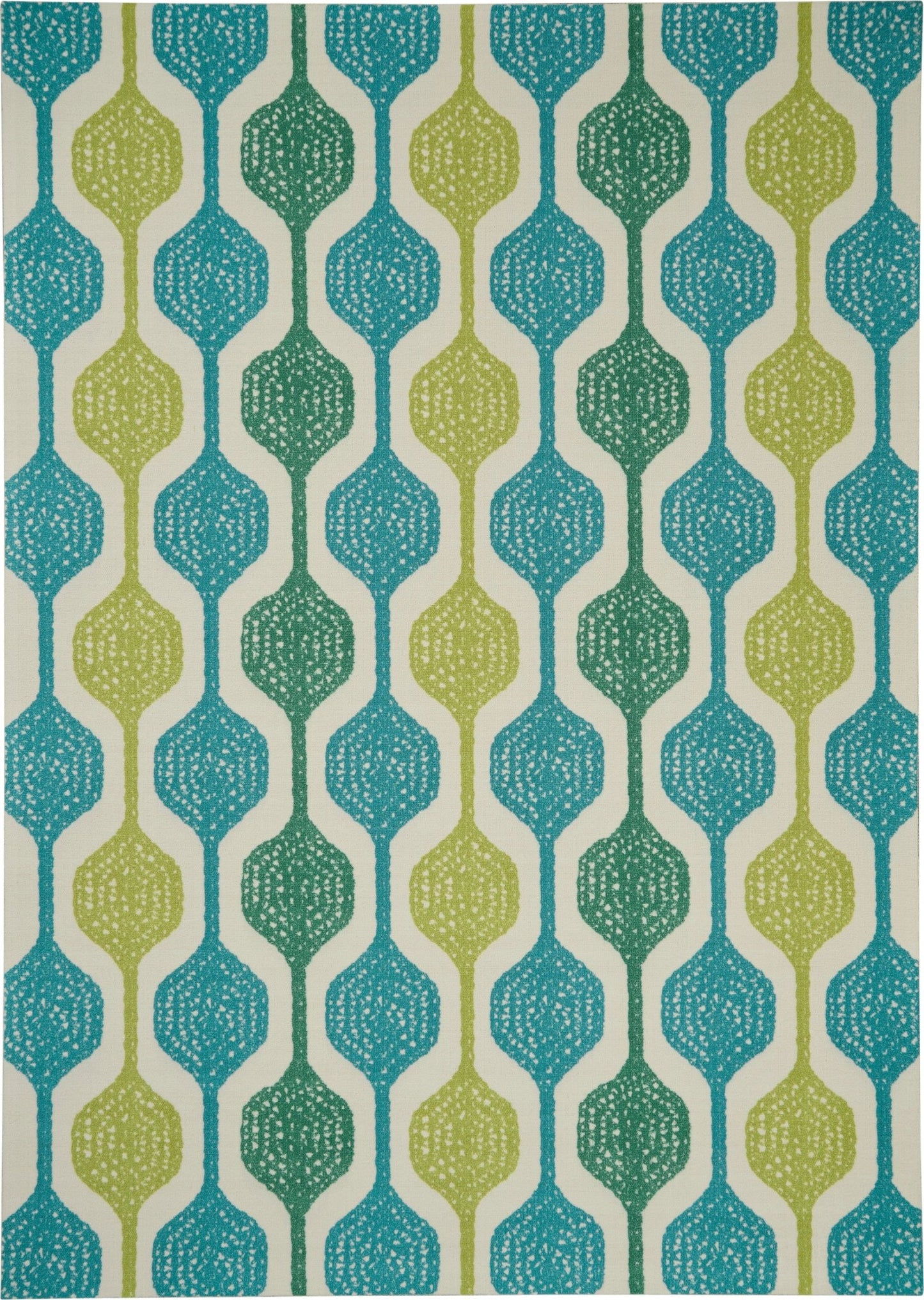 Waverly Sun N Shade SND70 Ivory Aqua Contemporary Machinemade Rug - Rugs - Waverly - Atlanta Designer Rugs