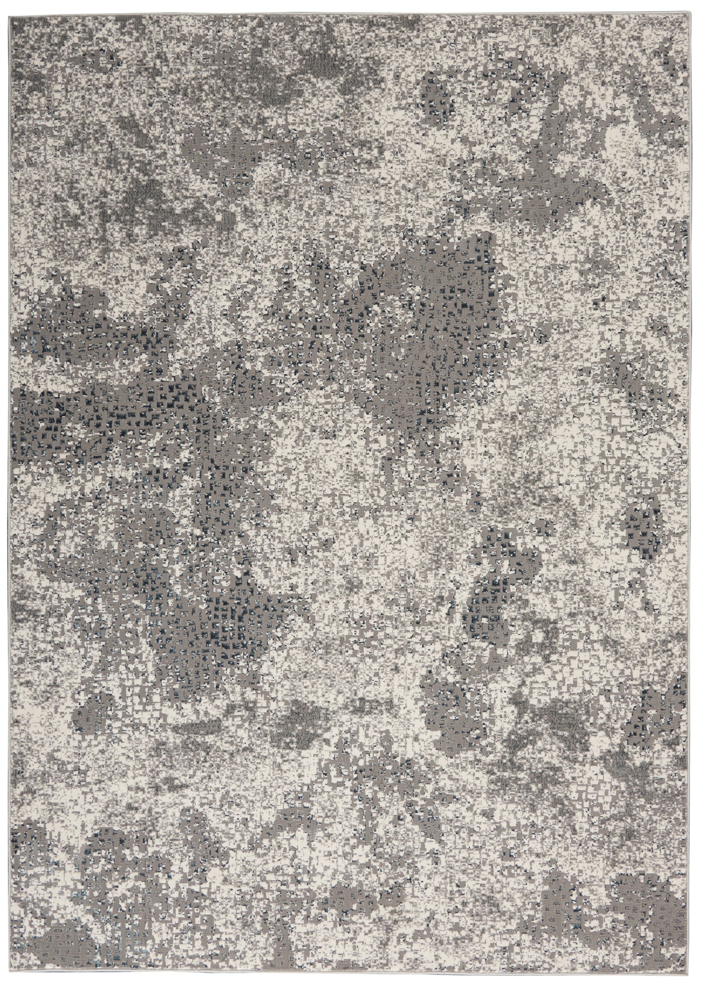 Michael Amini MA90 Uptown UPT02 Ivory Grey Contemporary Power-Loomed Rug