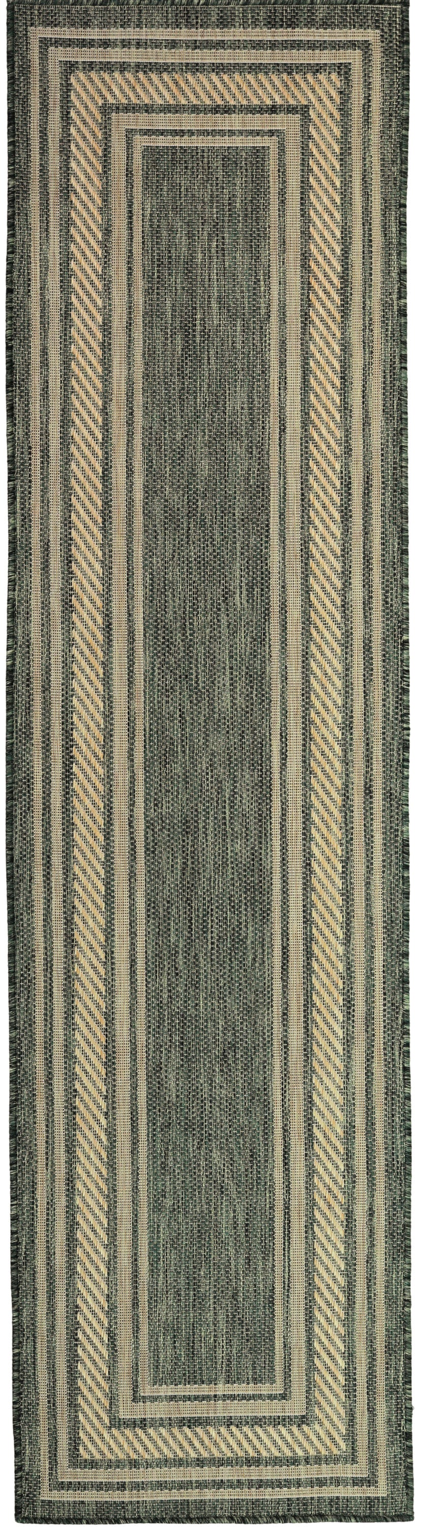 Nourison Home Horizon Indoor/Outdoor HOZ03 Green Contemporary Power-loomed Rug