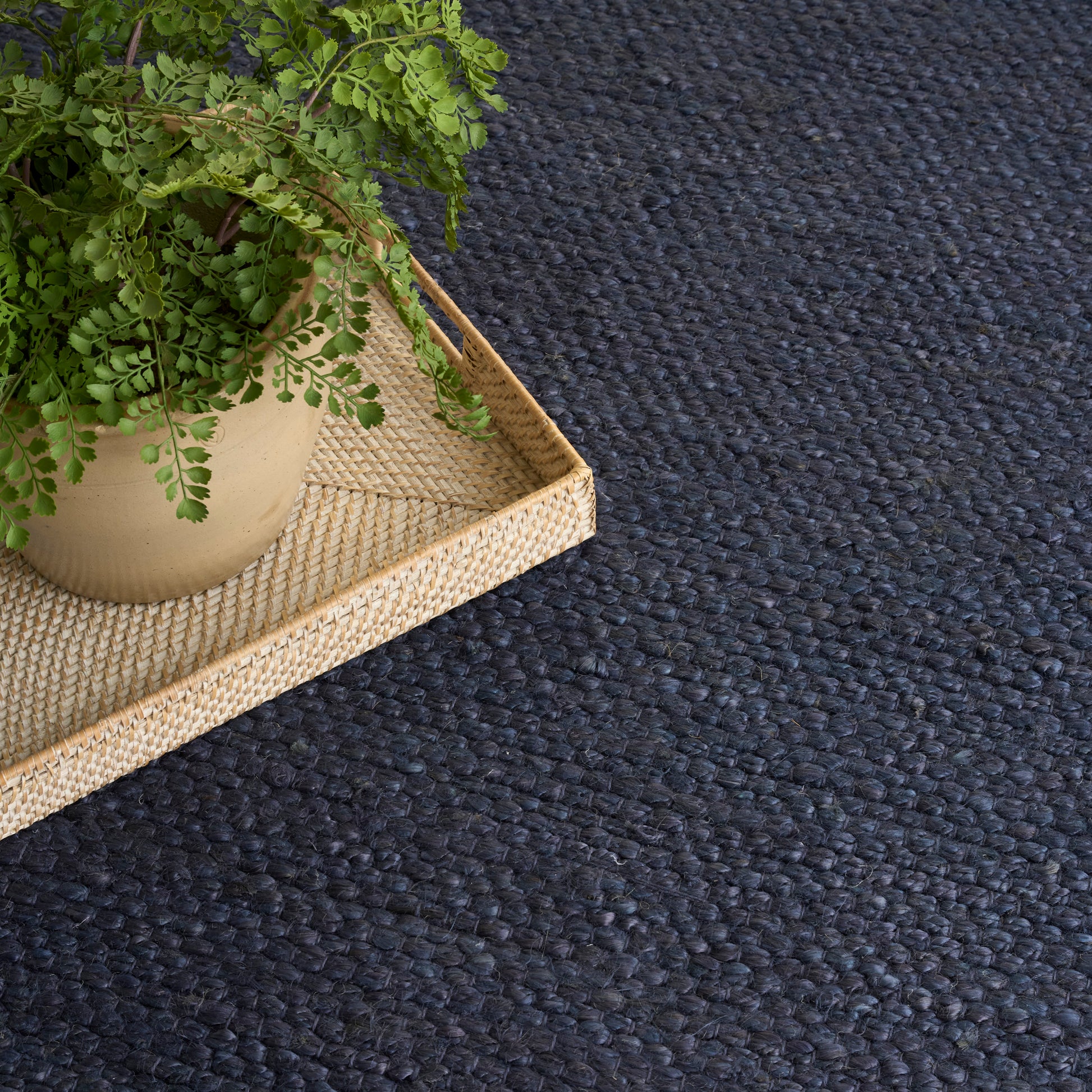 Nourison Home Natural Jute  Navy  Contemporary