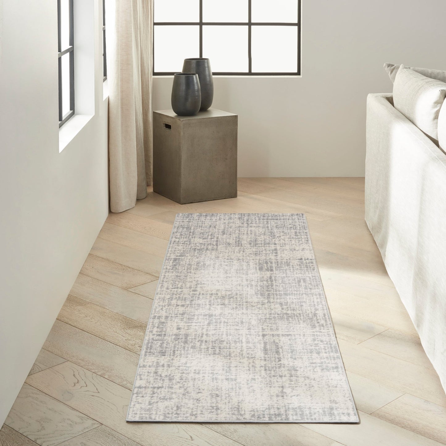 Calvin Klein Currents CUR01 Ivory Grey Contemporary Machinemade Rug - Rugs - Calvin Klein - Atlanta Designer Rugs