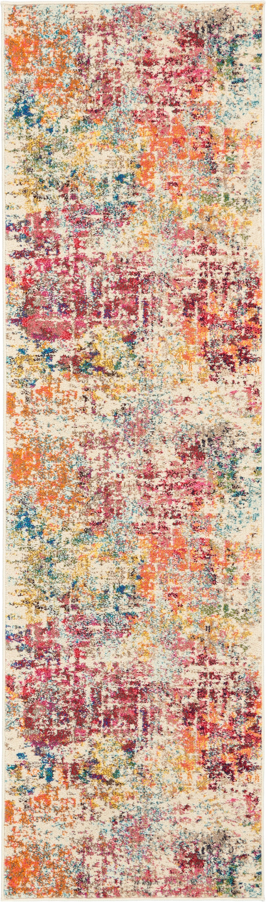 Nourison Home Celestial CES13 Pink Multicolor Contemporary Power-Loomed Rugs