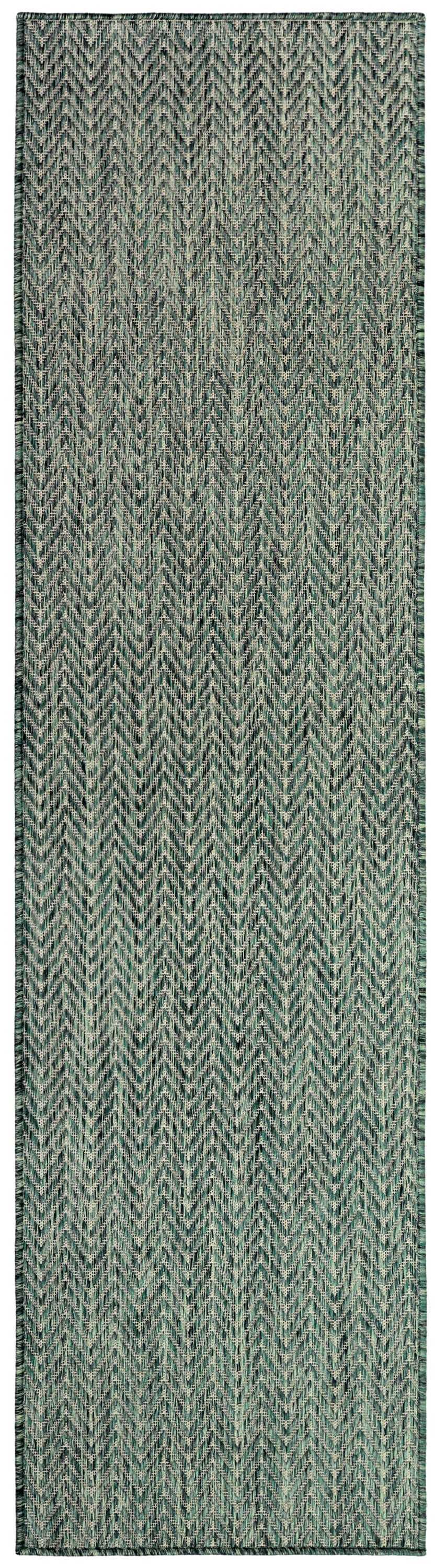 Nourison Home Horizon Indoor/Outdoor HOZ02 Green Contemporary Power-loomed Rug