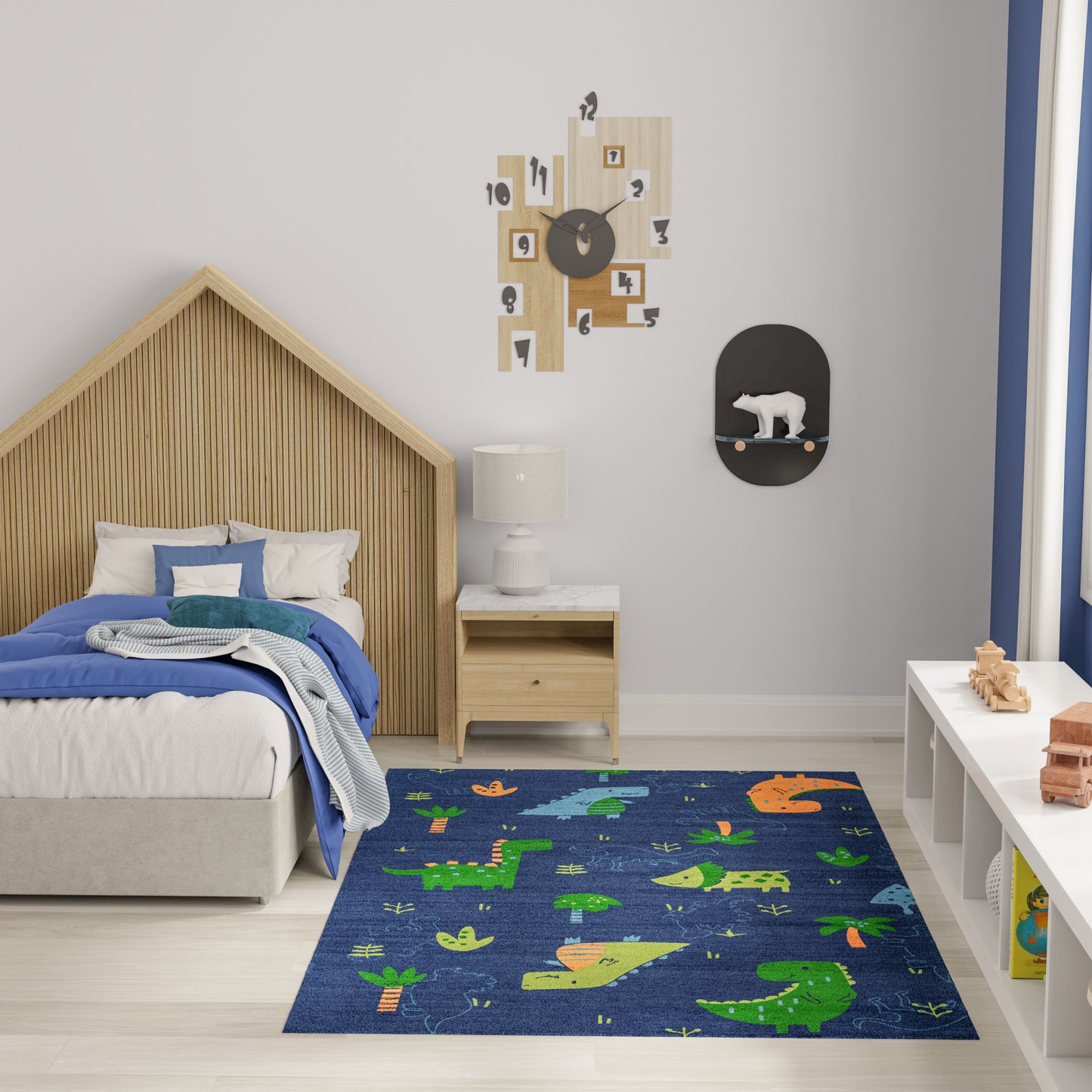 Nourison Home Imagination  Navy Multicolor  Contemporary