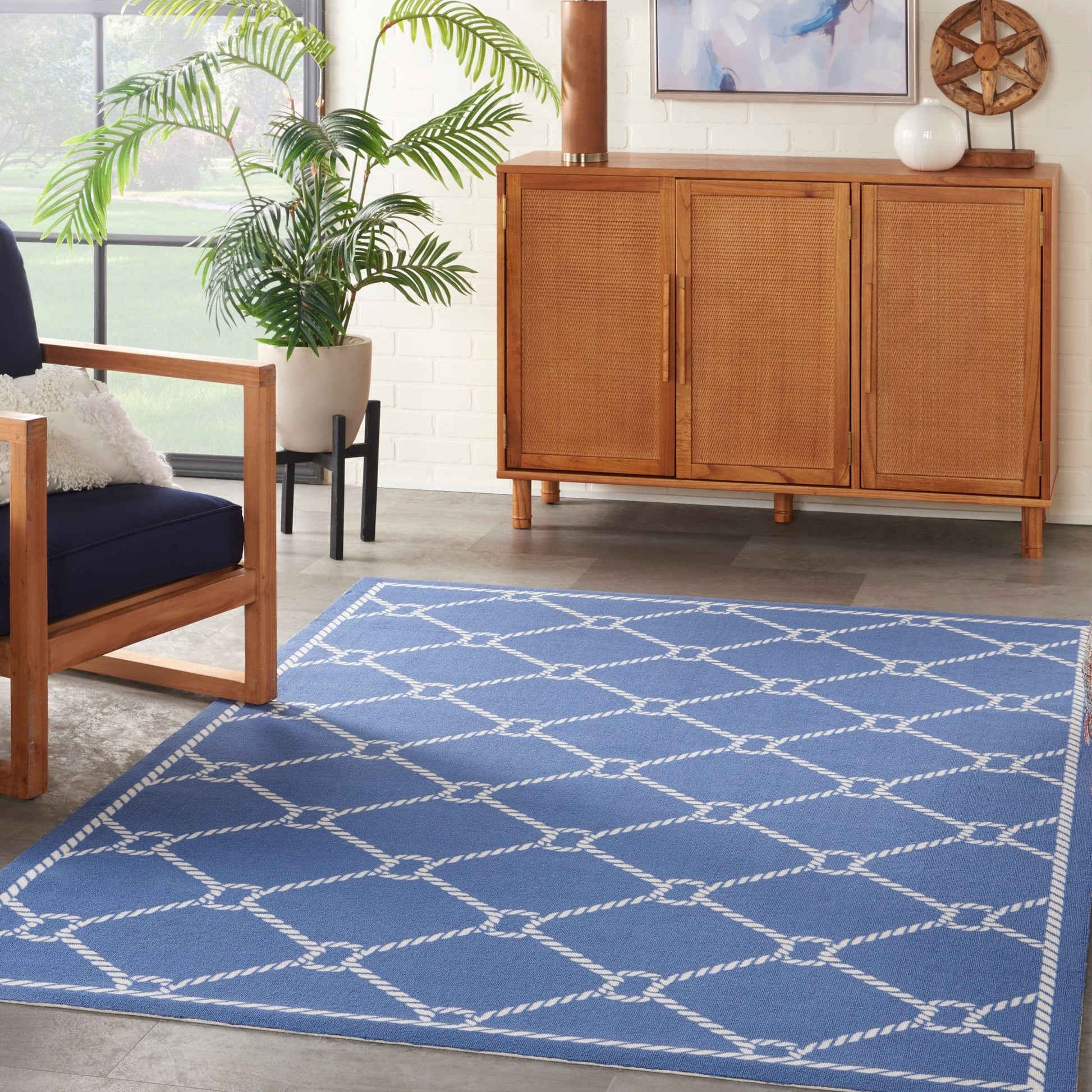 Waverly Sun N Shade SND41 Navy Contemporary Machinemade Rug - Rugs - Waverly - Atlanta Designer Rugs