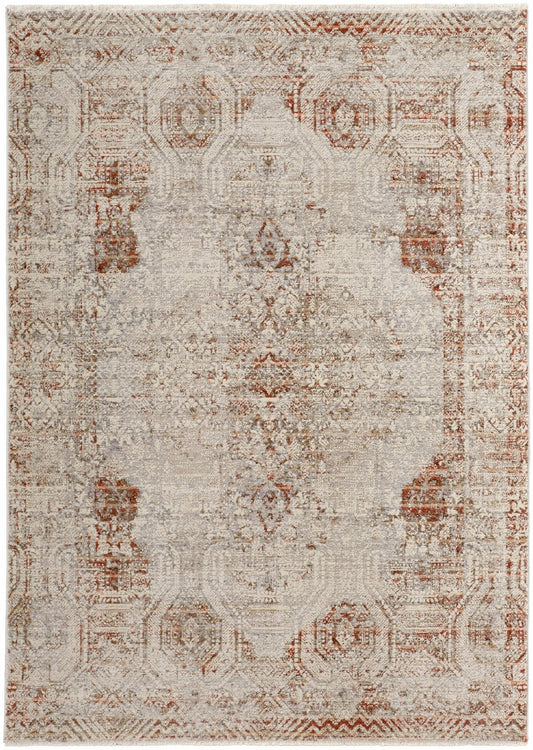 Feizy Kaia 39GKF Gray Rust Transitional/Casual/Vintage Machine Woven Rug - Rugs - Feizy - Atlanta Designer Rugs