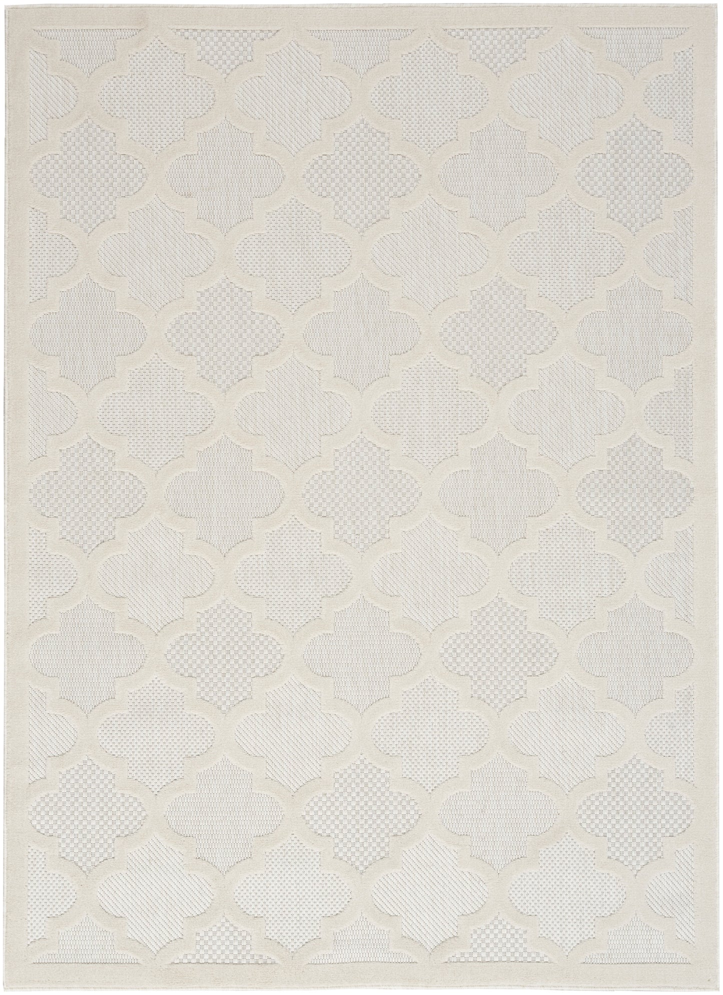 Nourison Home Easy Care NES01 Ivory White Contemporary Flat Weave Rug