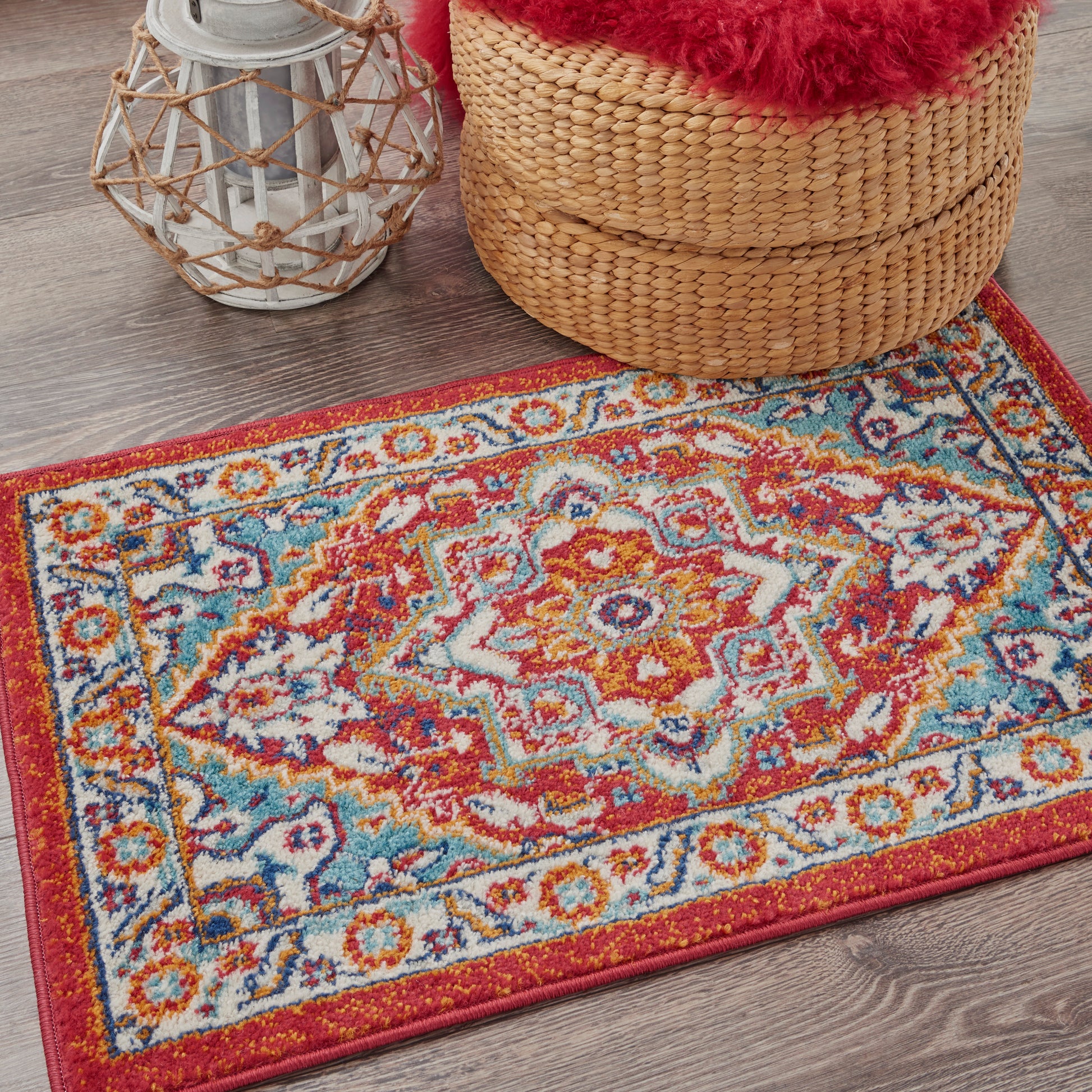 Nourison Home Passion  Red Multicolor  Traditional