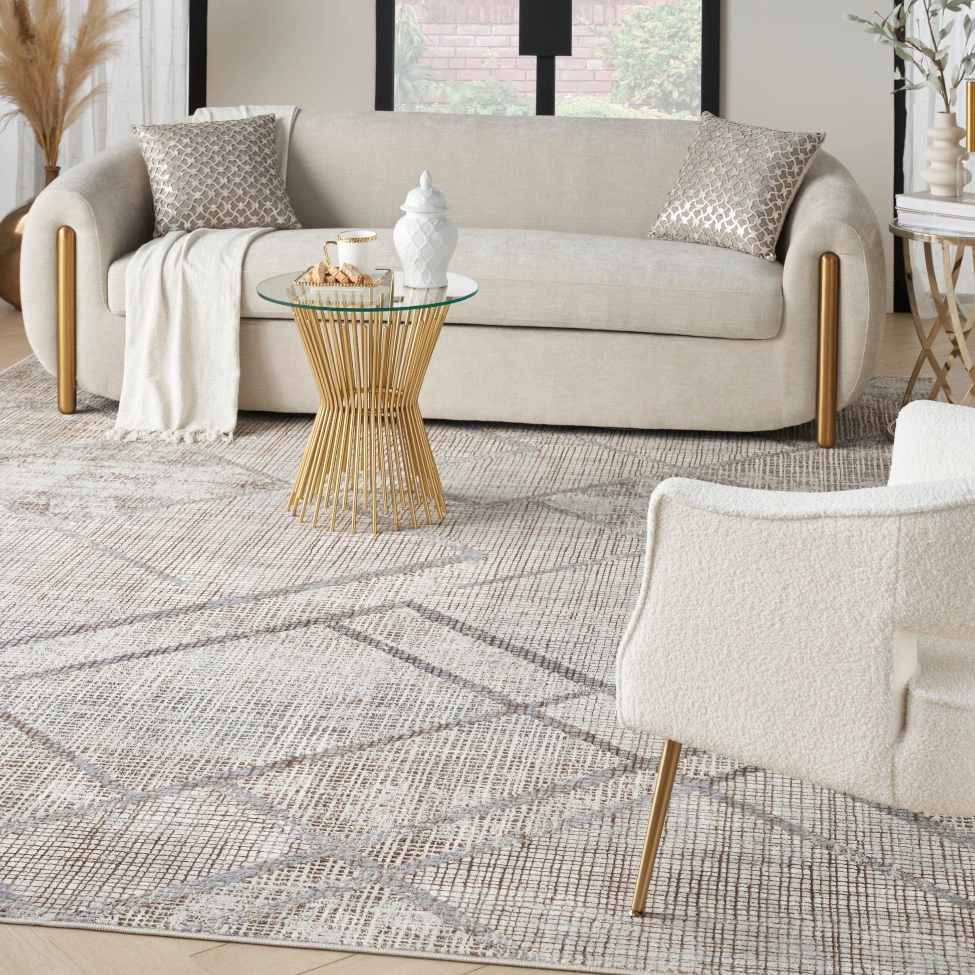 Inspire Me! Home Décor Iliana ILI03 Grey Mocha Contemporary Machinemade Rug - Rugs - Inspire Me! Home Décor - Atlanta Designer Rugs