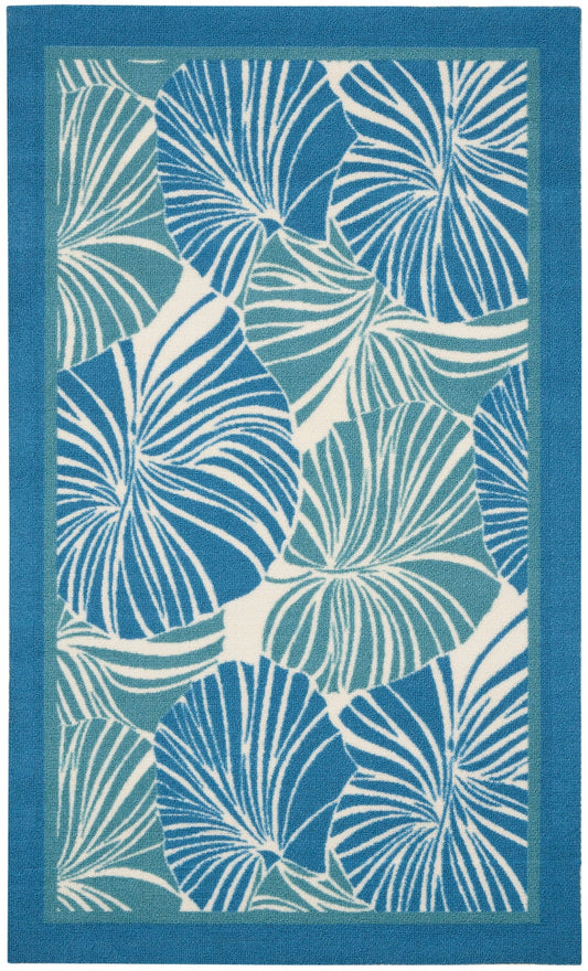 Waverly Sun N Shade SND87 Blue Contemporary Machinemade Rug - Rugs - Waverly - Atlanta Designer Rugs