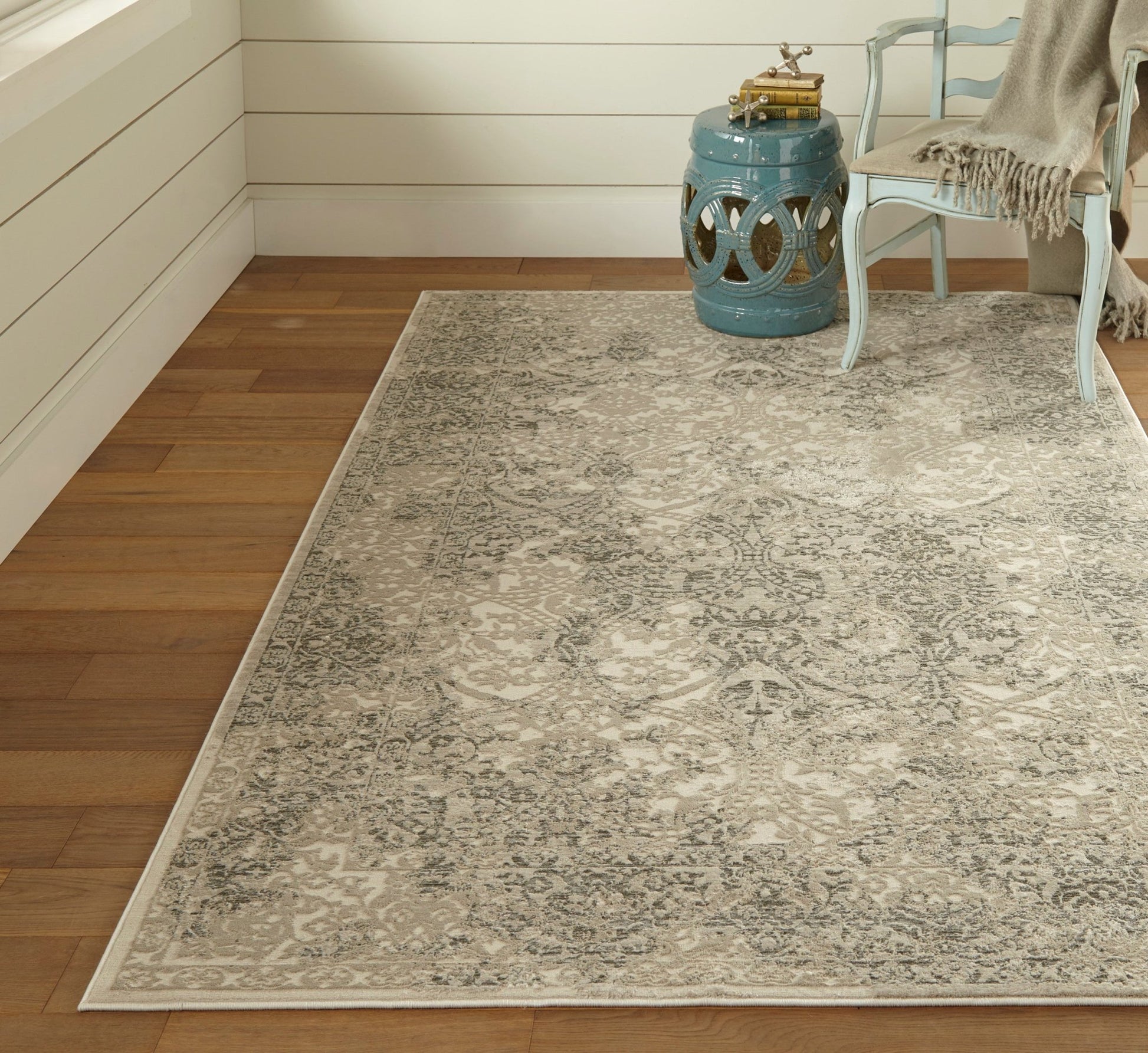 Feizy Prasad 3682F Light Gray Modern/Vintage Rug - Rugs - Feizy - Atlanta Designer Rugs