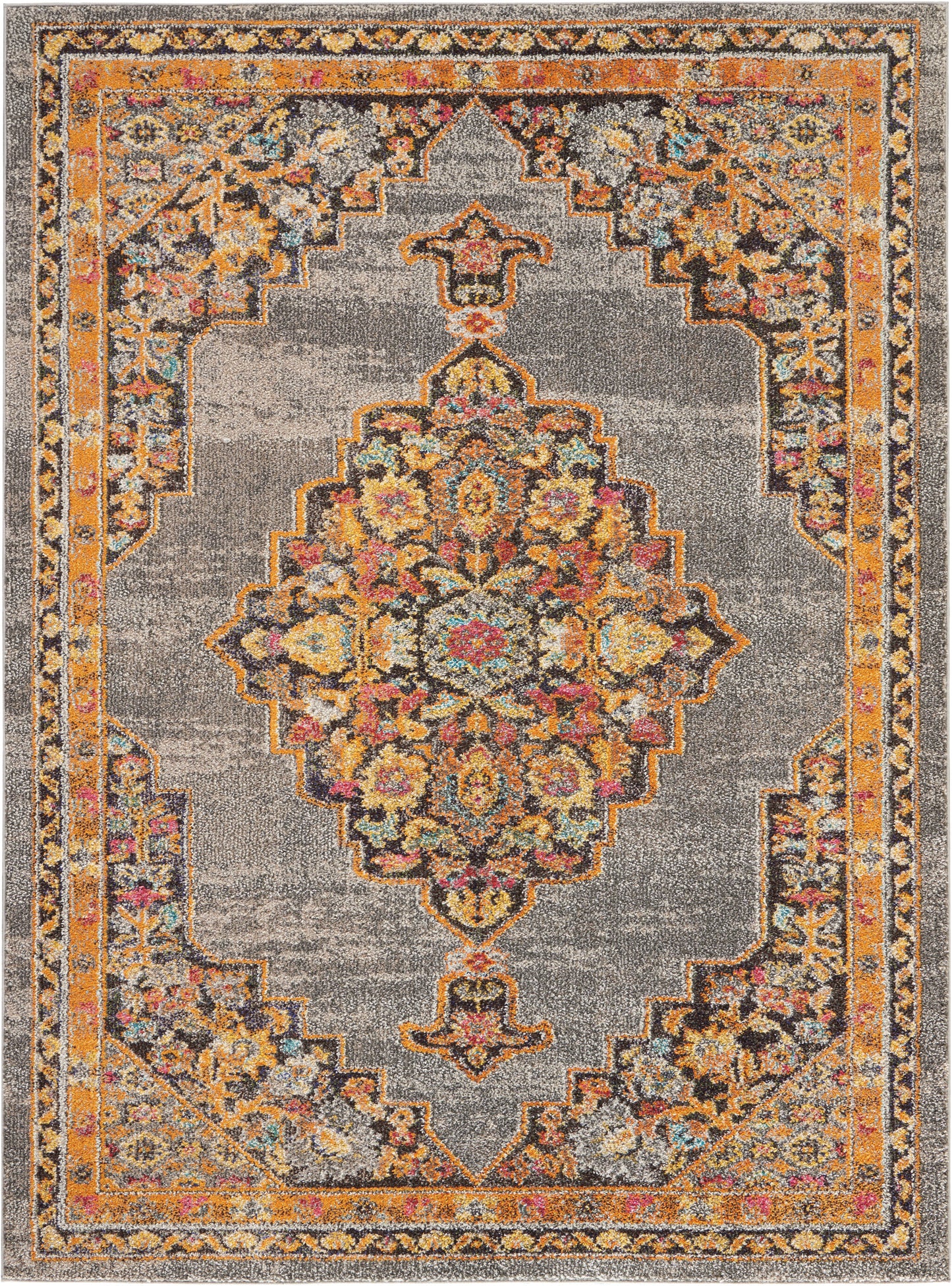 Nourison Home Passionate PST01 Grey Traditional Power-Loomed Rug