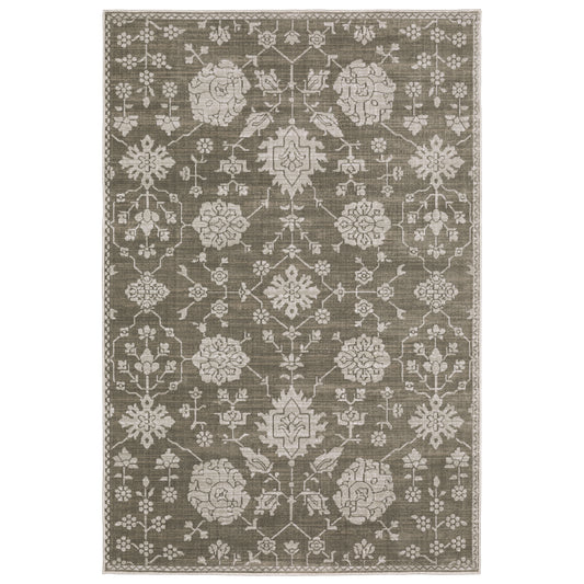 Oriental Weavers Intrigue INT01 Grey Grey Traditional Power-Loomed Rug