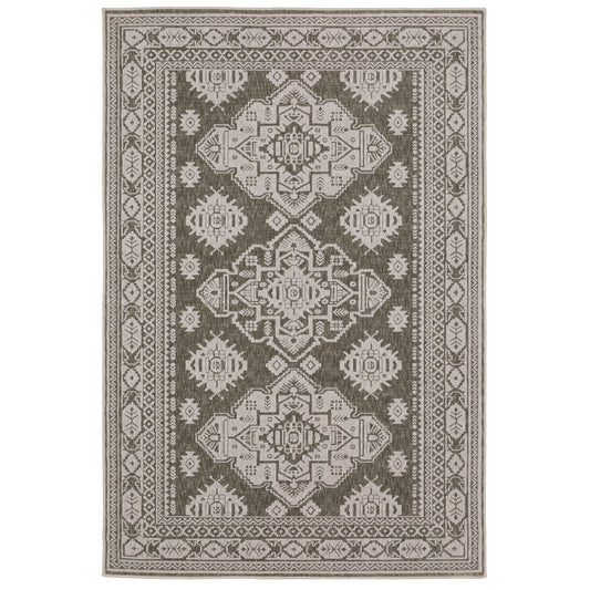 Oriental Weavers Intrigue INT06 Grey Grey Traditional Power-Loomed Rug