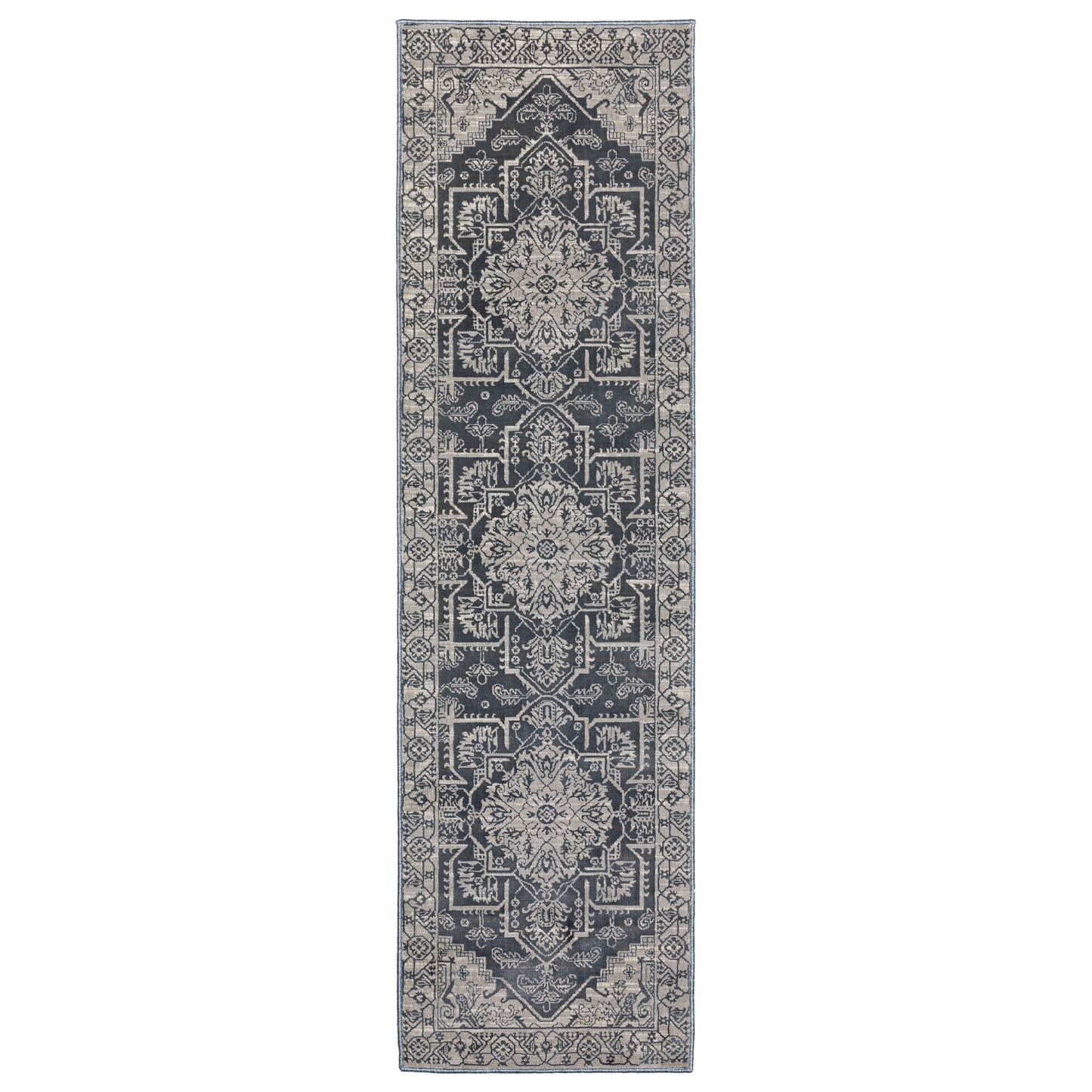 Oriental Weavers Intrigue INT07 Blue Traditional Power-Loomed Rug