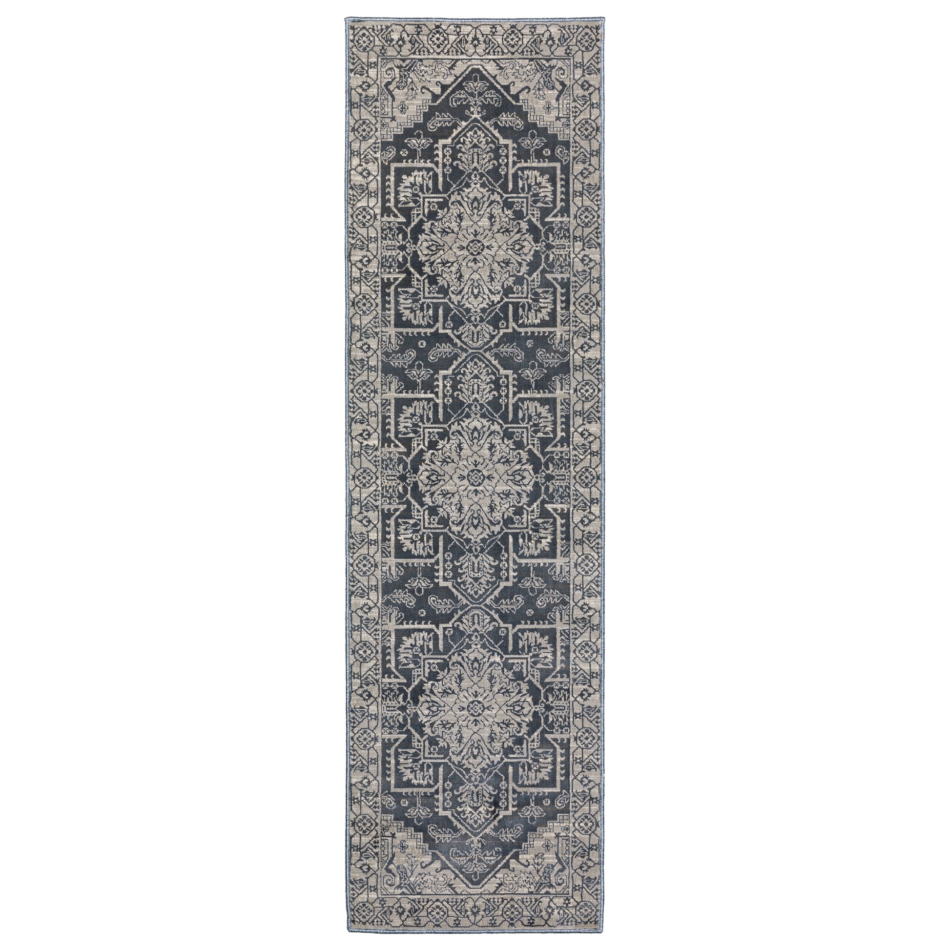 Oriental Weavers Intrigue INT07 Blue Traditional Power-Loomed Rug