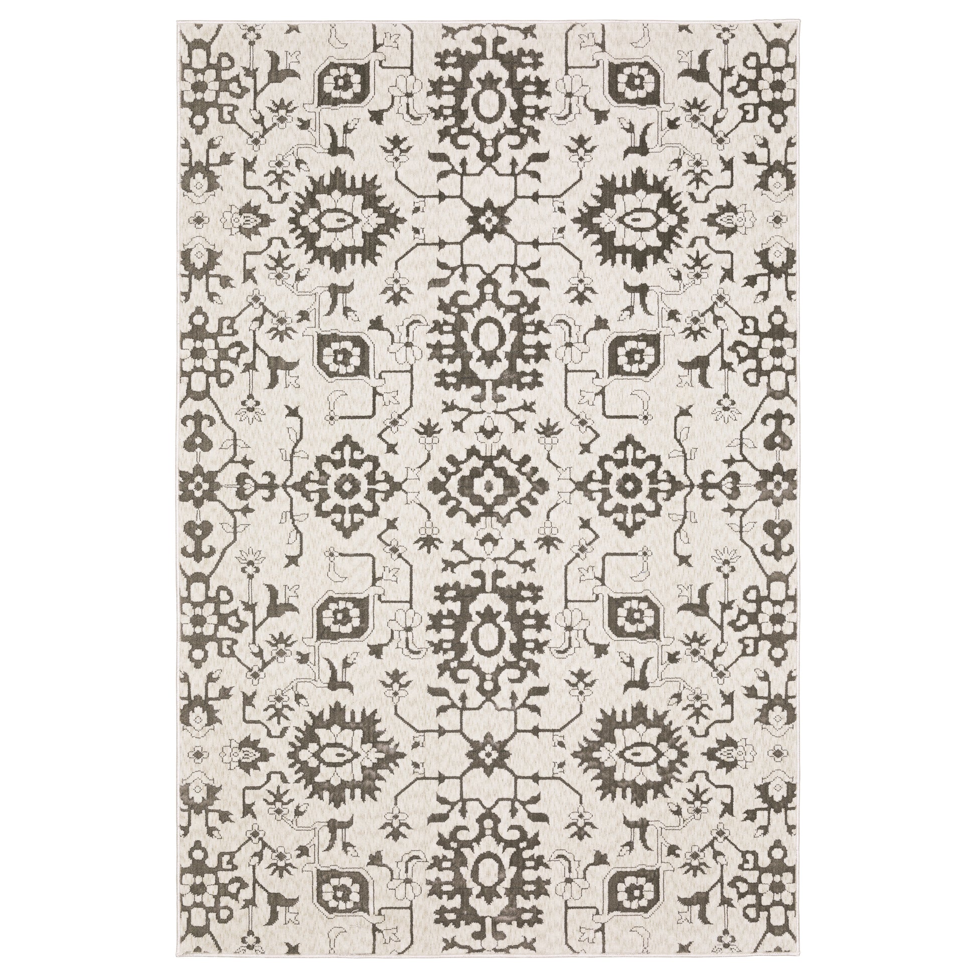 Oriental Weavers Intrigue INT08 Ivory Traditional Power-Loomed Rug