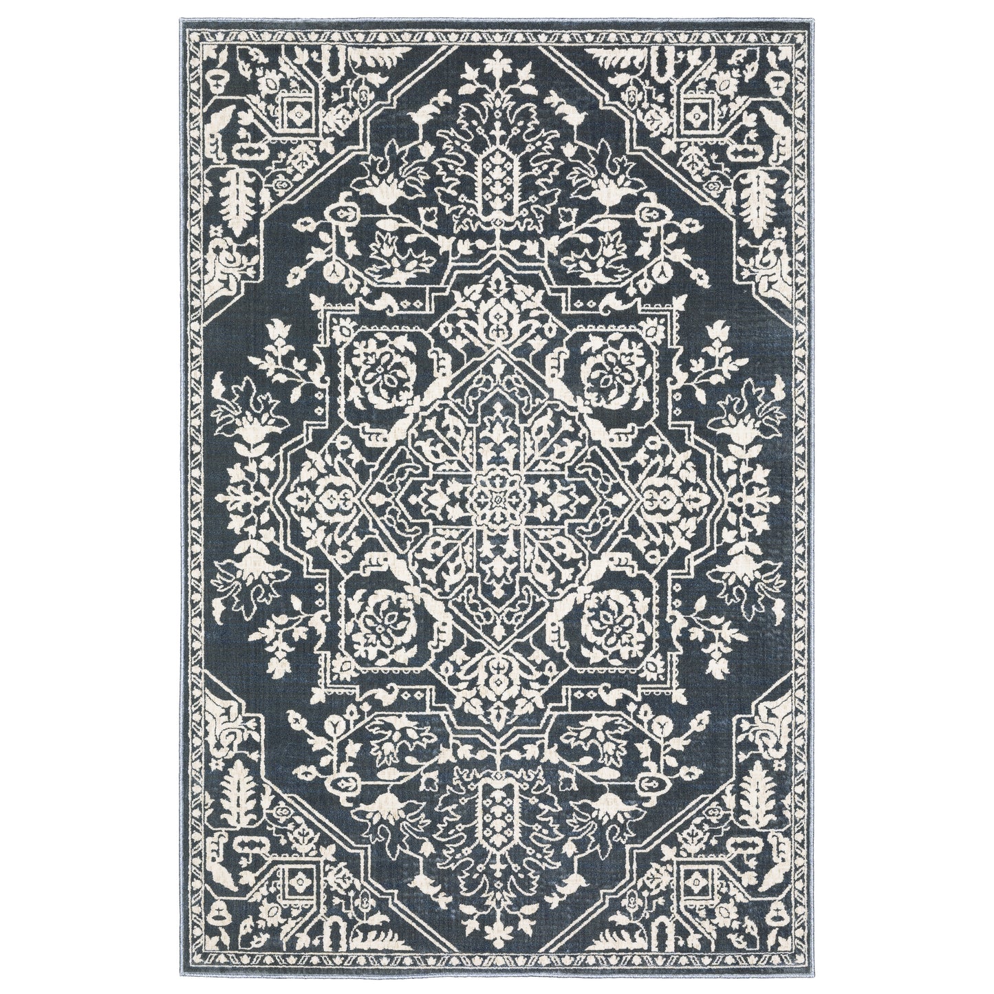 Oriental Weavers Intrigue INT10 Blue Traditional Power-Loomed Rug